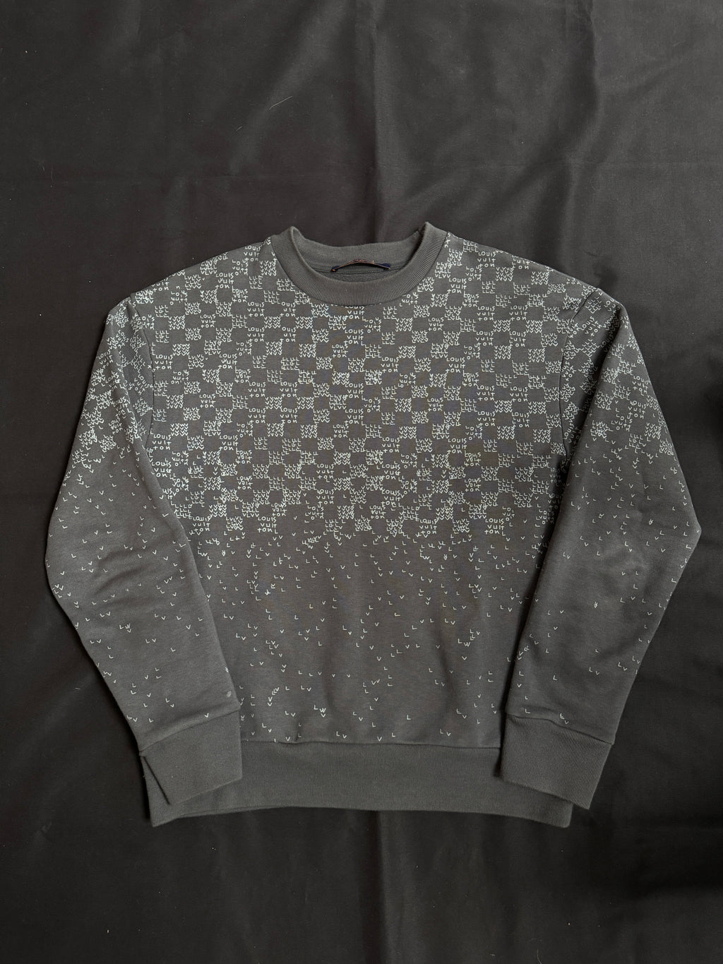 Louis Vuitton Damier Spread Print Sweatshirt Grey