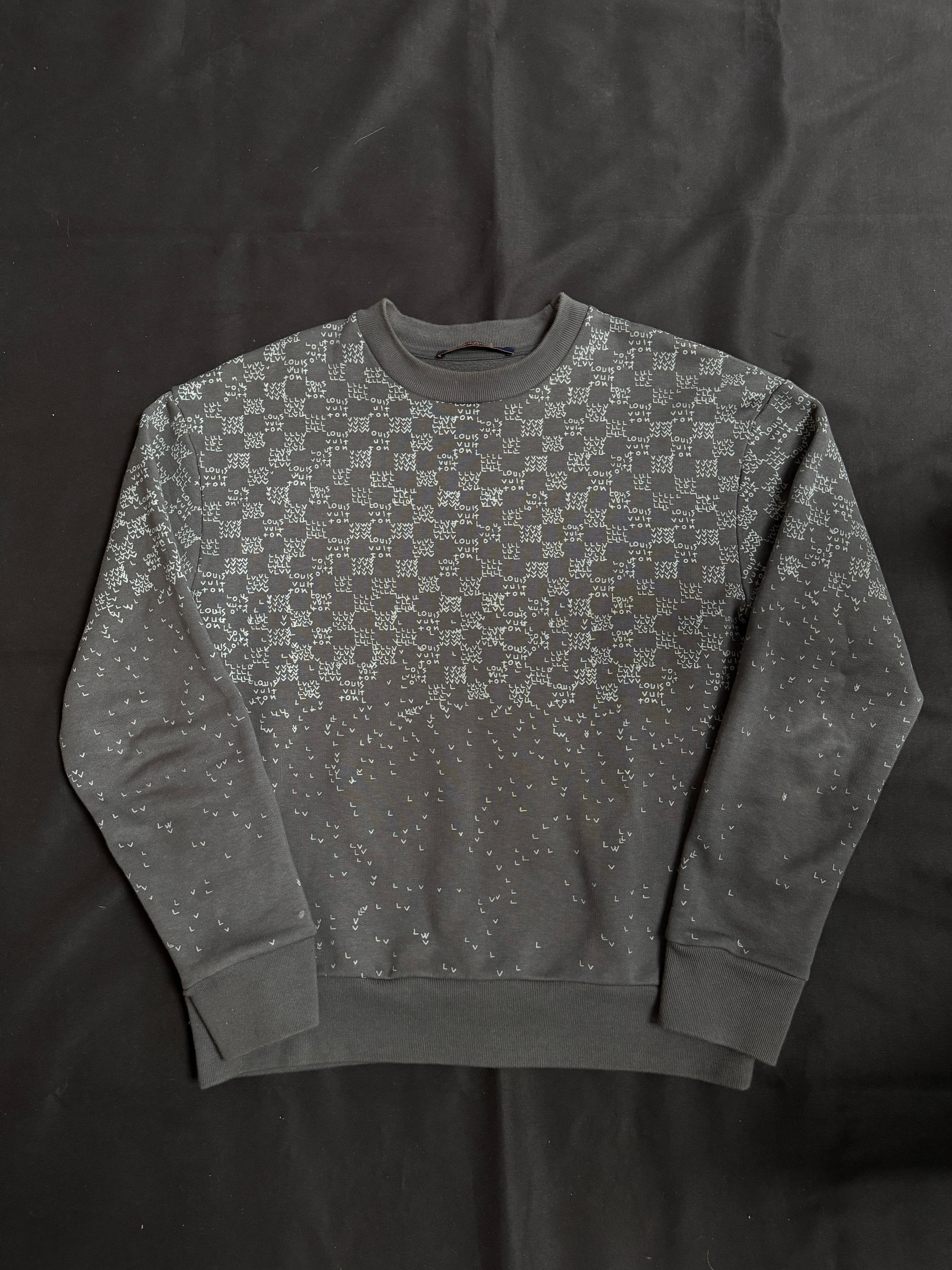 Louis Vuitton Damier Spread Print Sweatshirt Grey