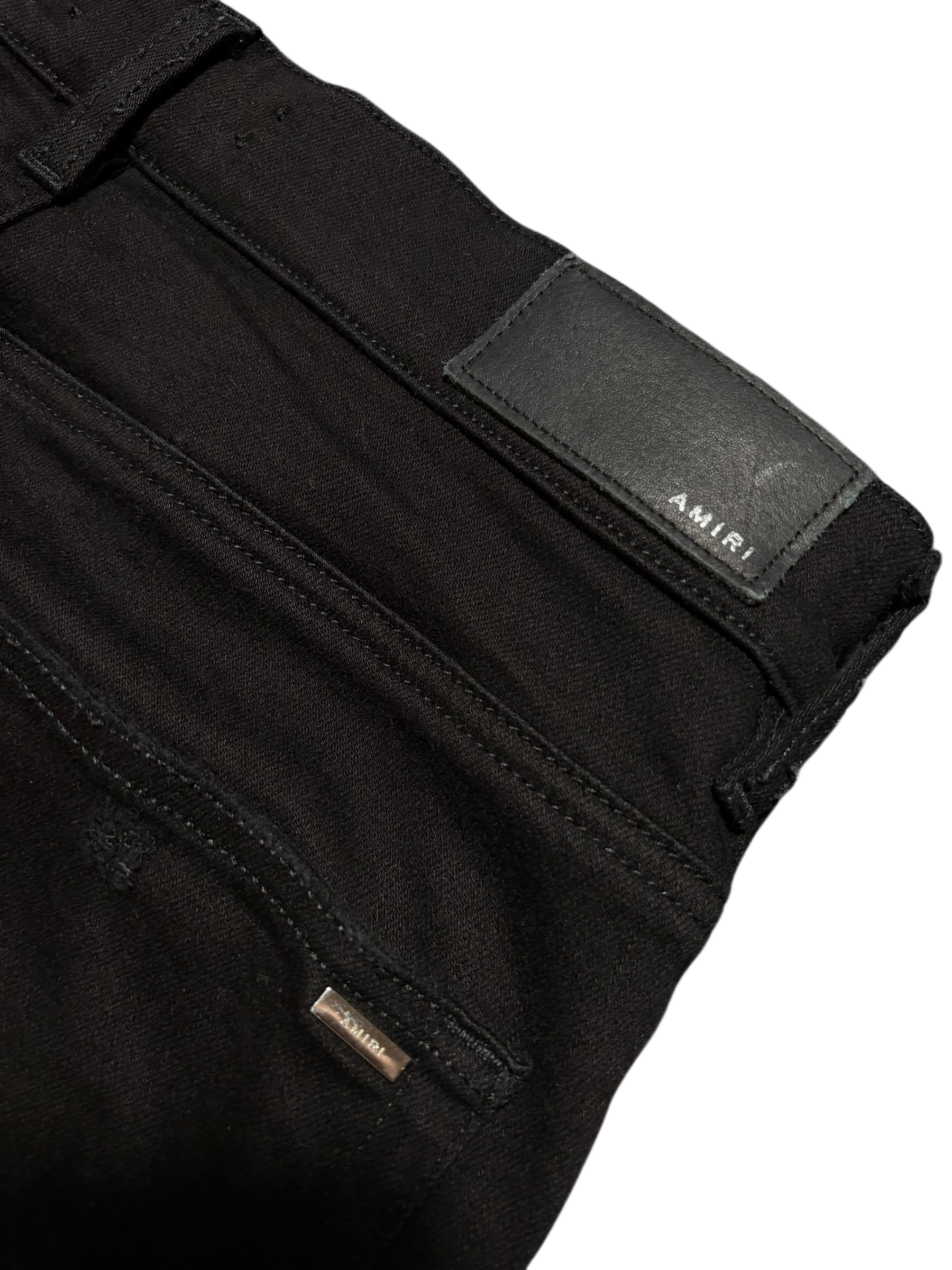 Amiri Mx1 Black Baby Blue Patch