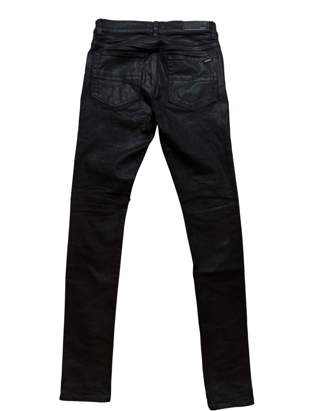 Amiri MX1 Waxed Black Jeans - Size 28