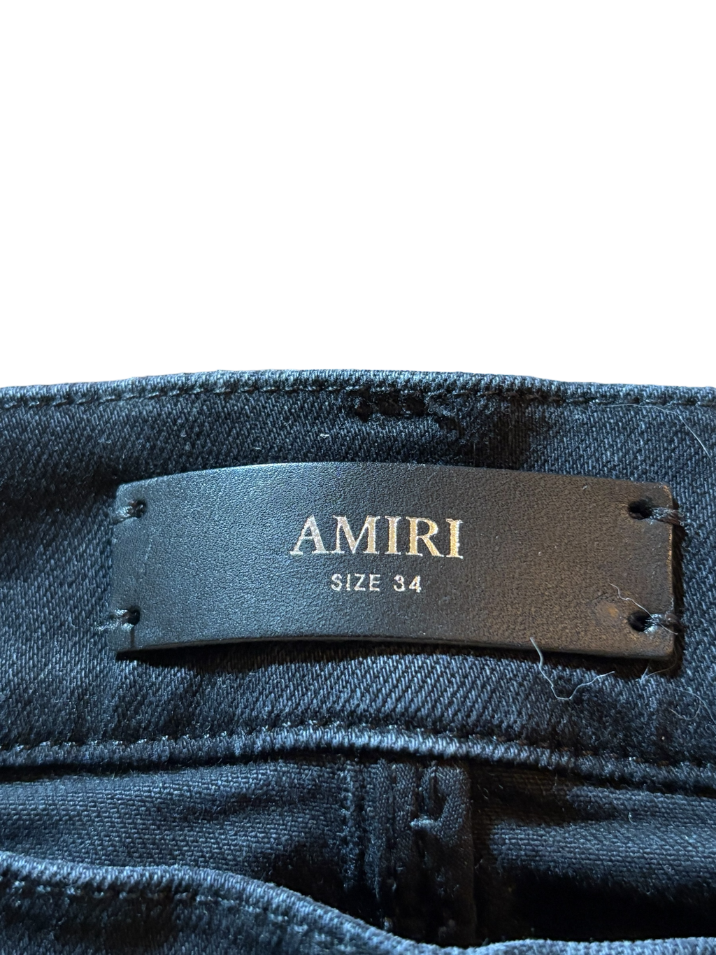 Amiri MX1 Black White Patch Jeans - Size 34