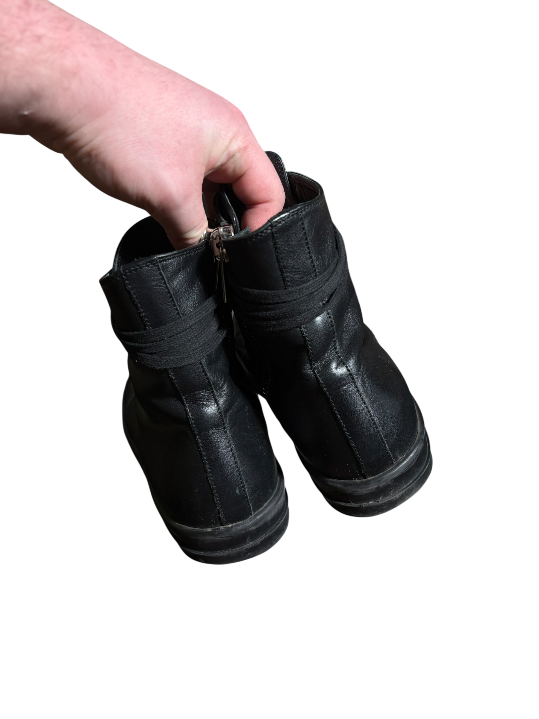 Rick Owens Ramone Black High Top - 9