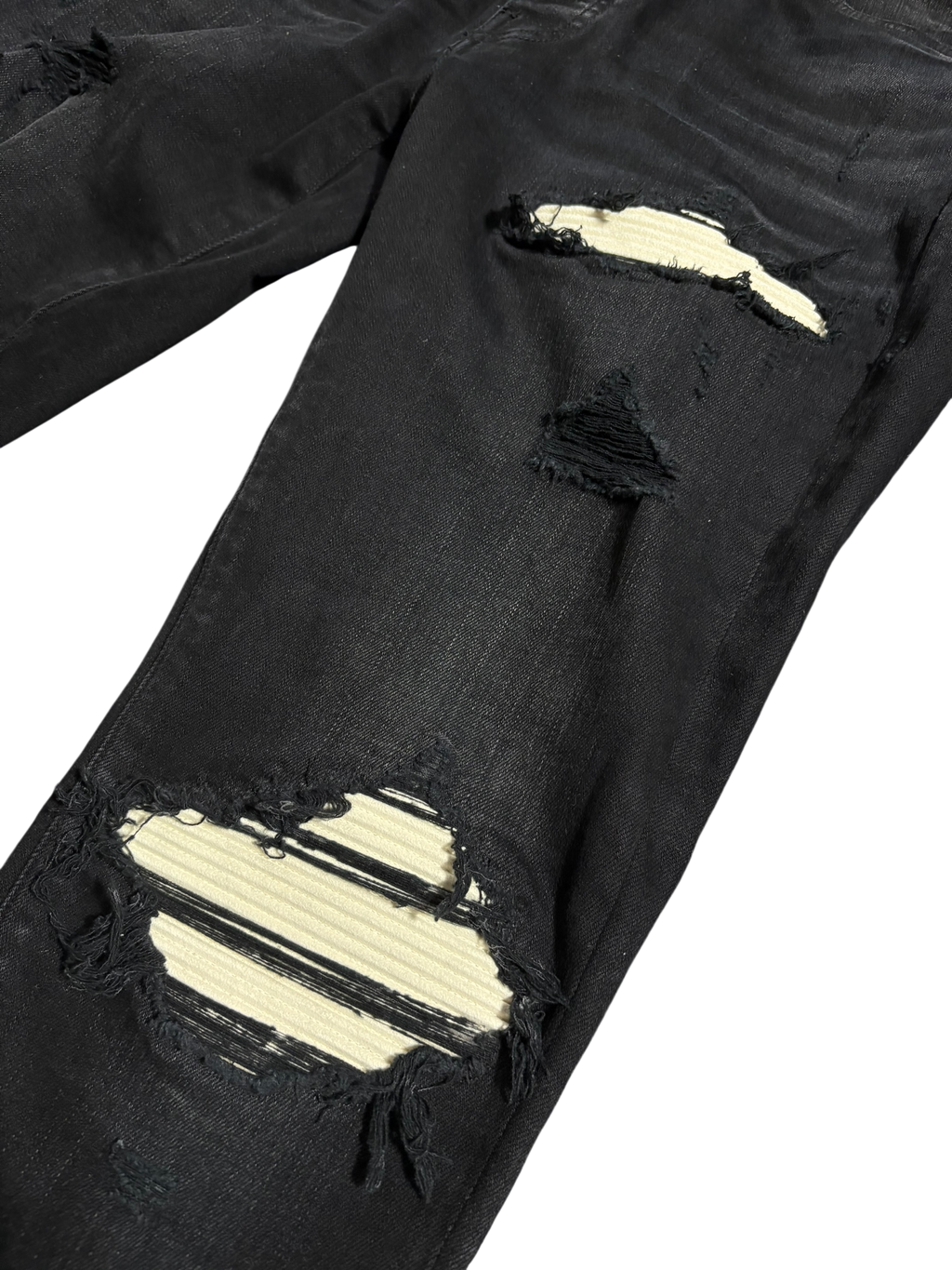 Amiri MX1 Black White Patch Jeans - Size 31
