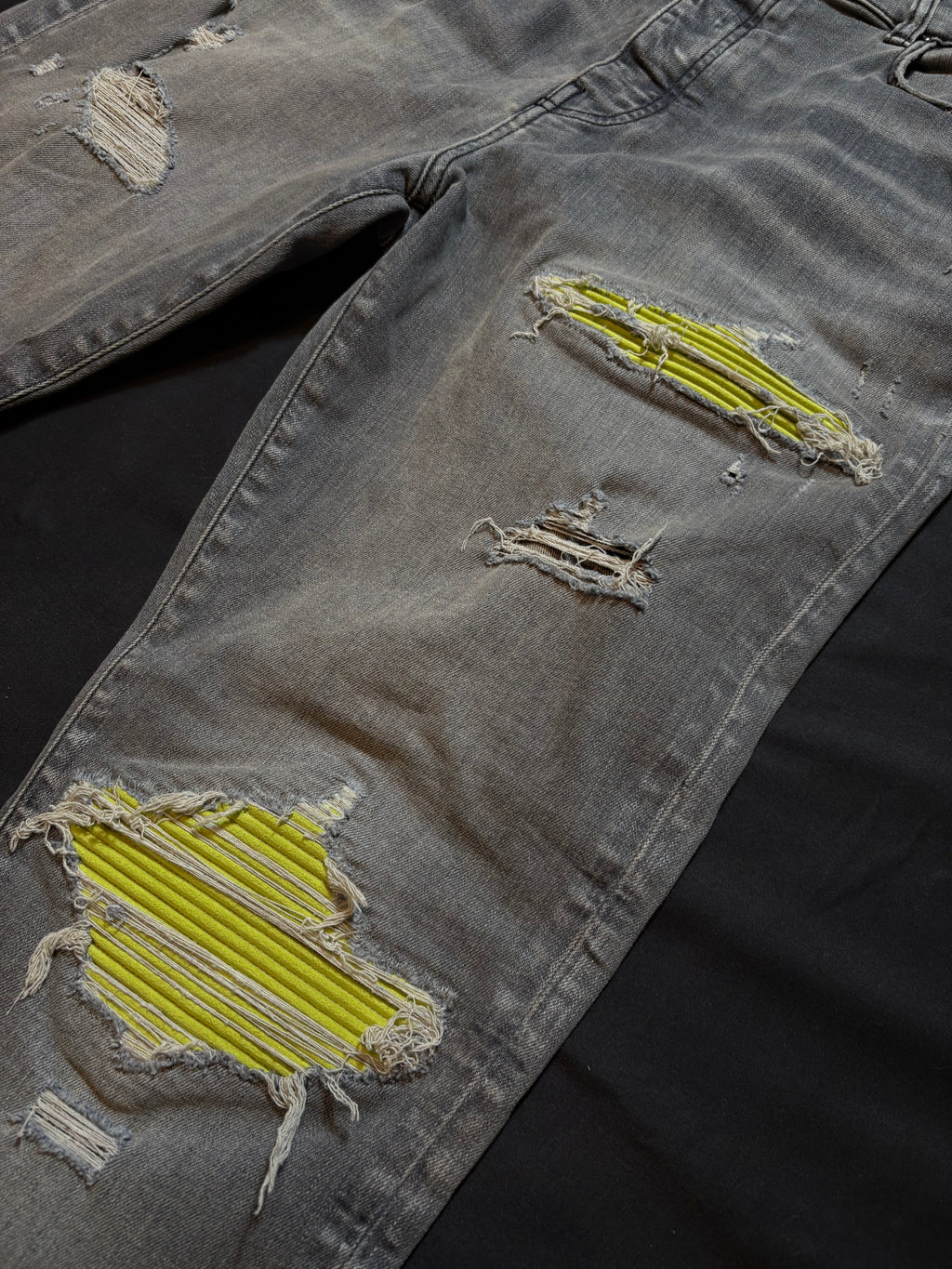 Amiri MX1 Jeans Grey Green Patch