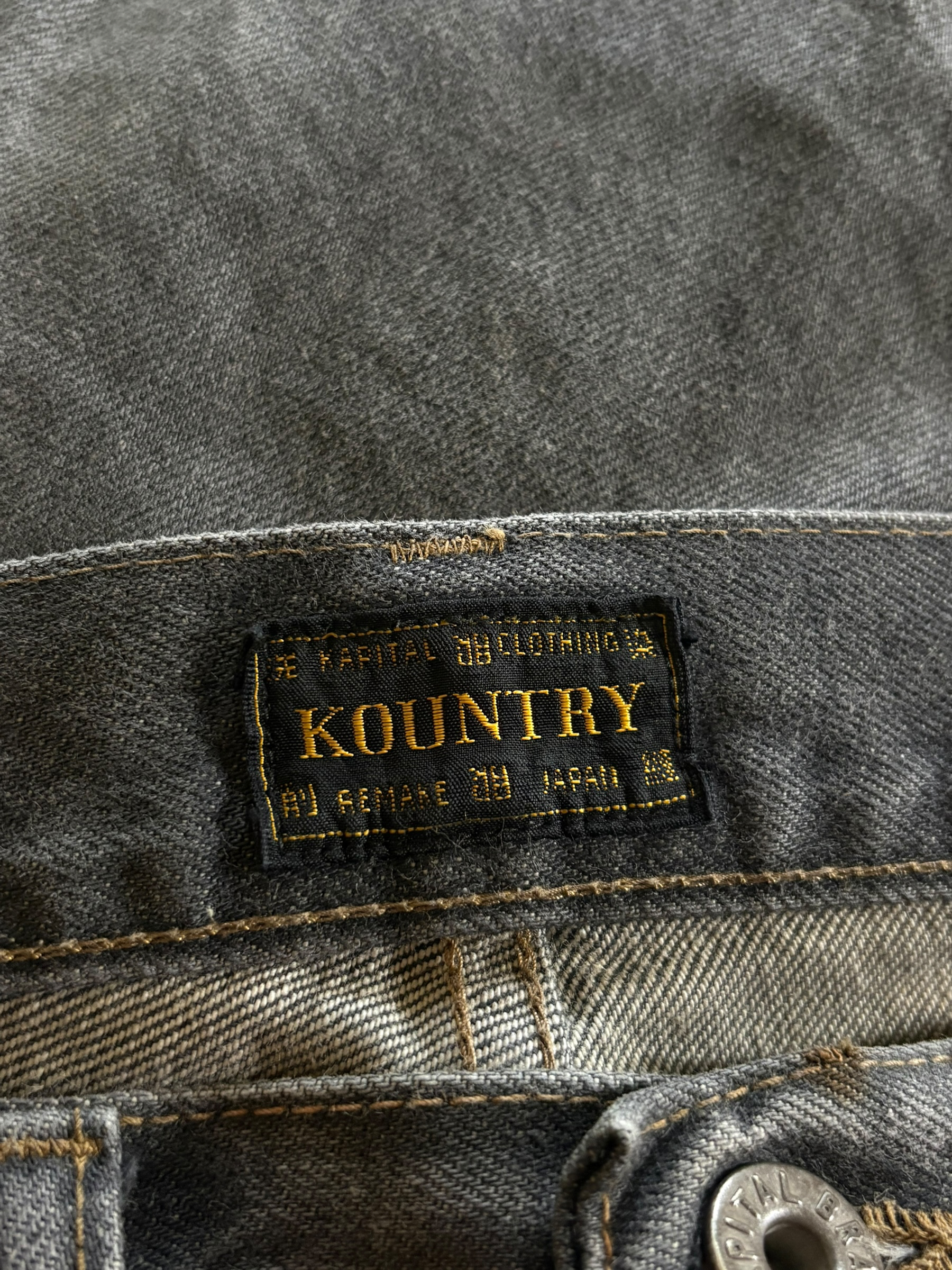 Kapital Bones Black Denim Jeans - Size 32