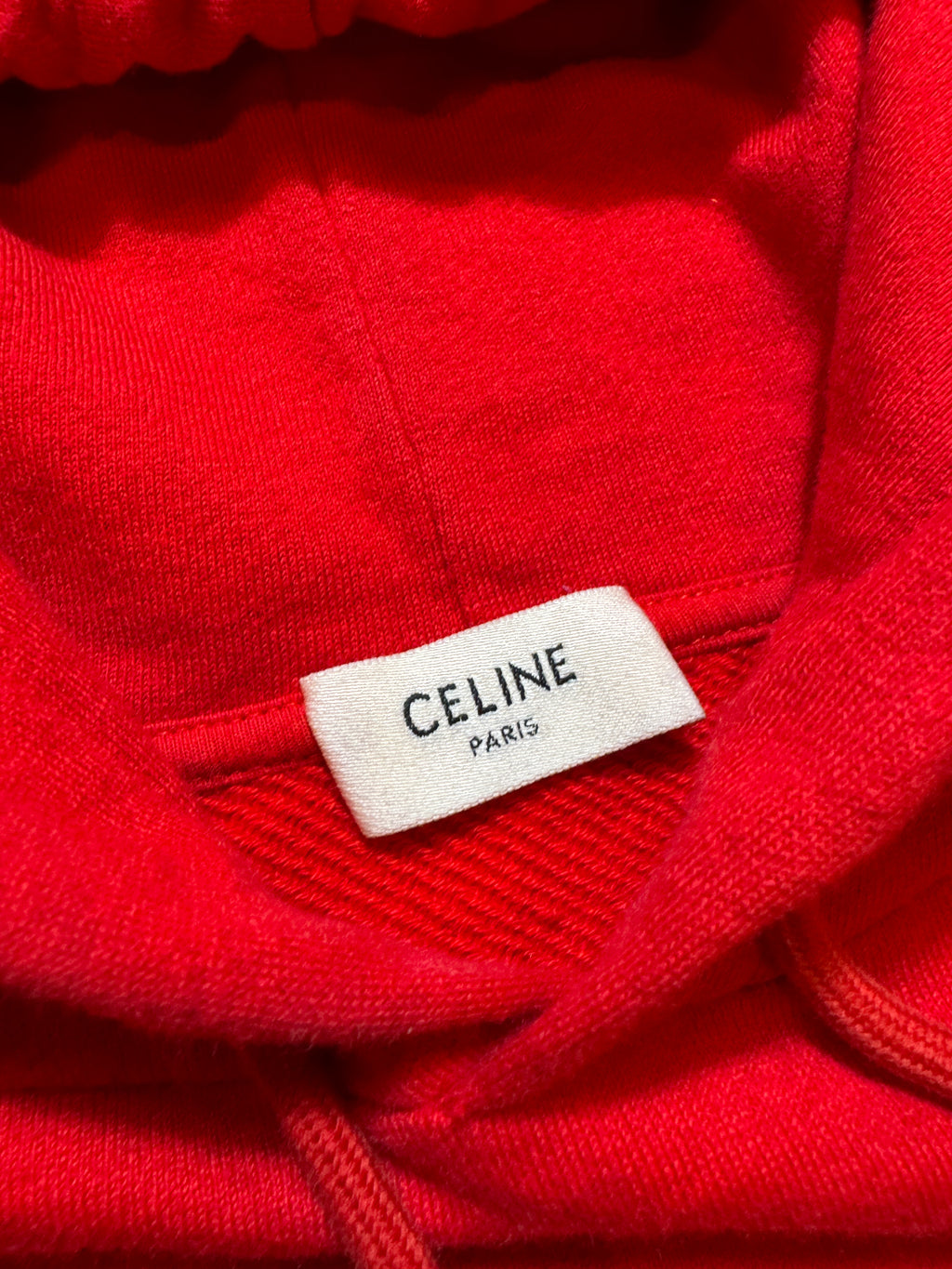 Celine Paris Logo Red Hoodie - Size M
