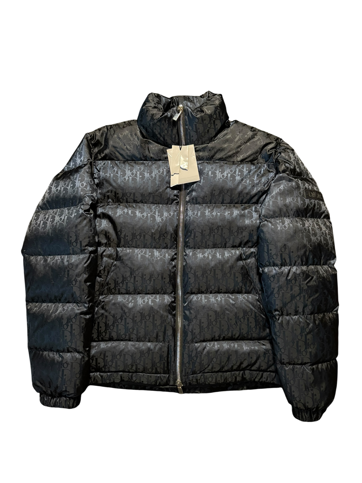 Dior Navy Oblique Puffer Jacket - Size 48