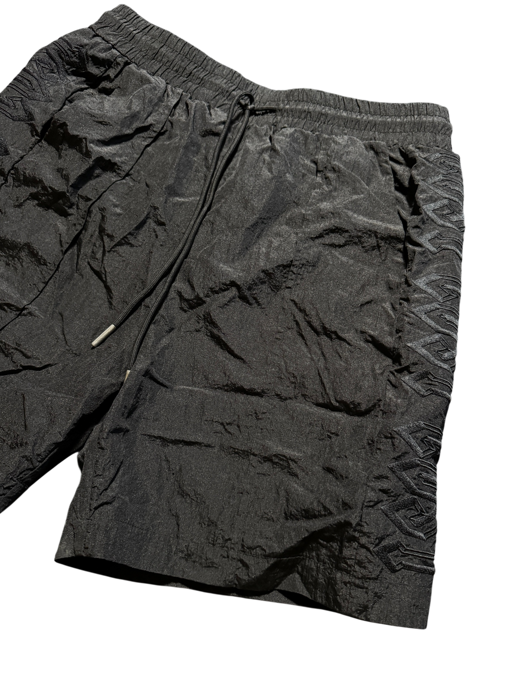 Lost Intricacy Black Nylon Shorts