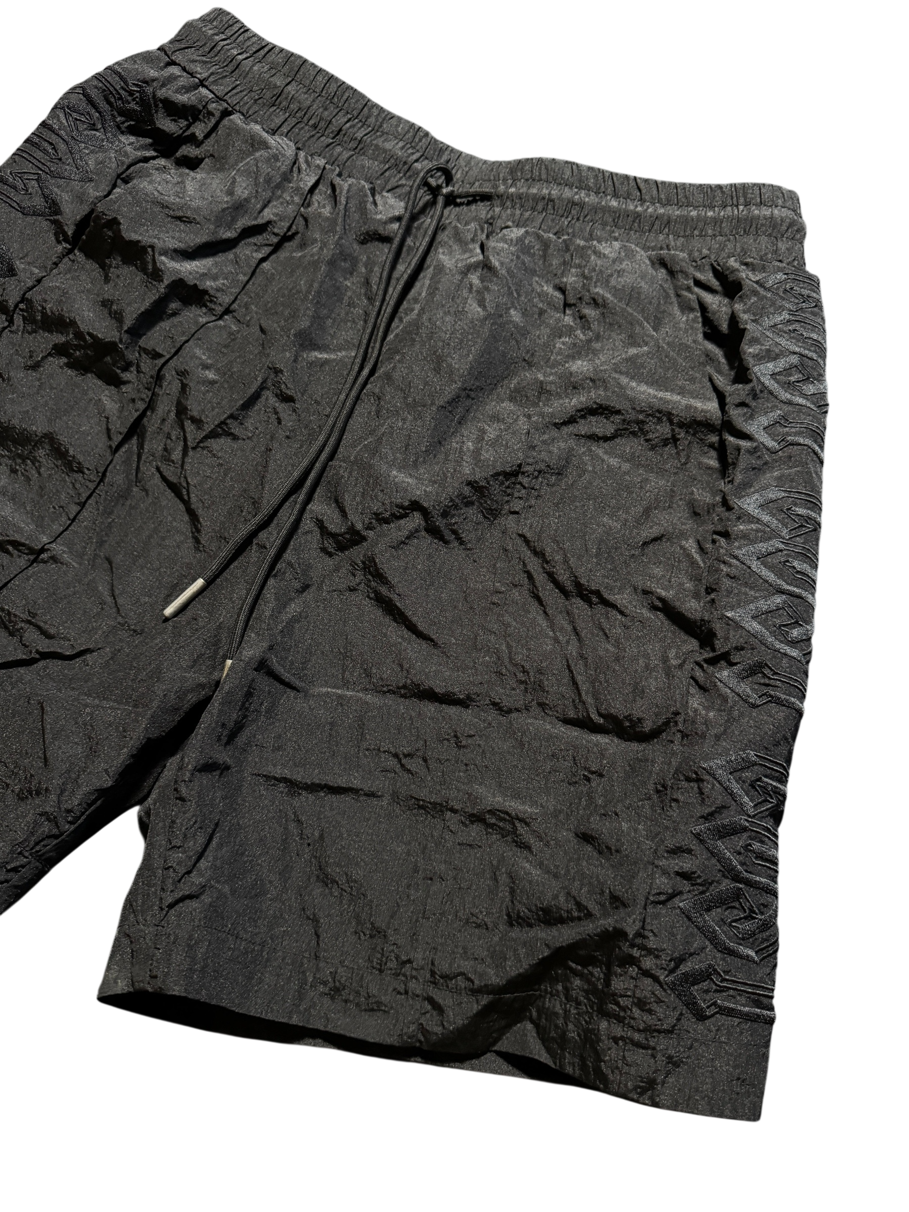 Lost Intricacy Black Nylon Shorts