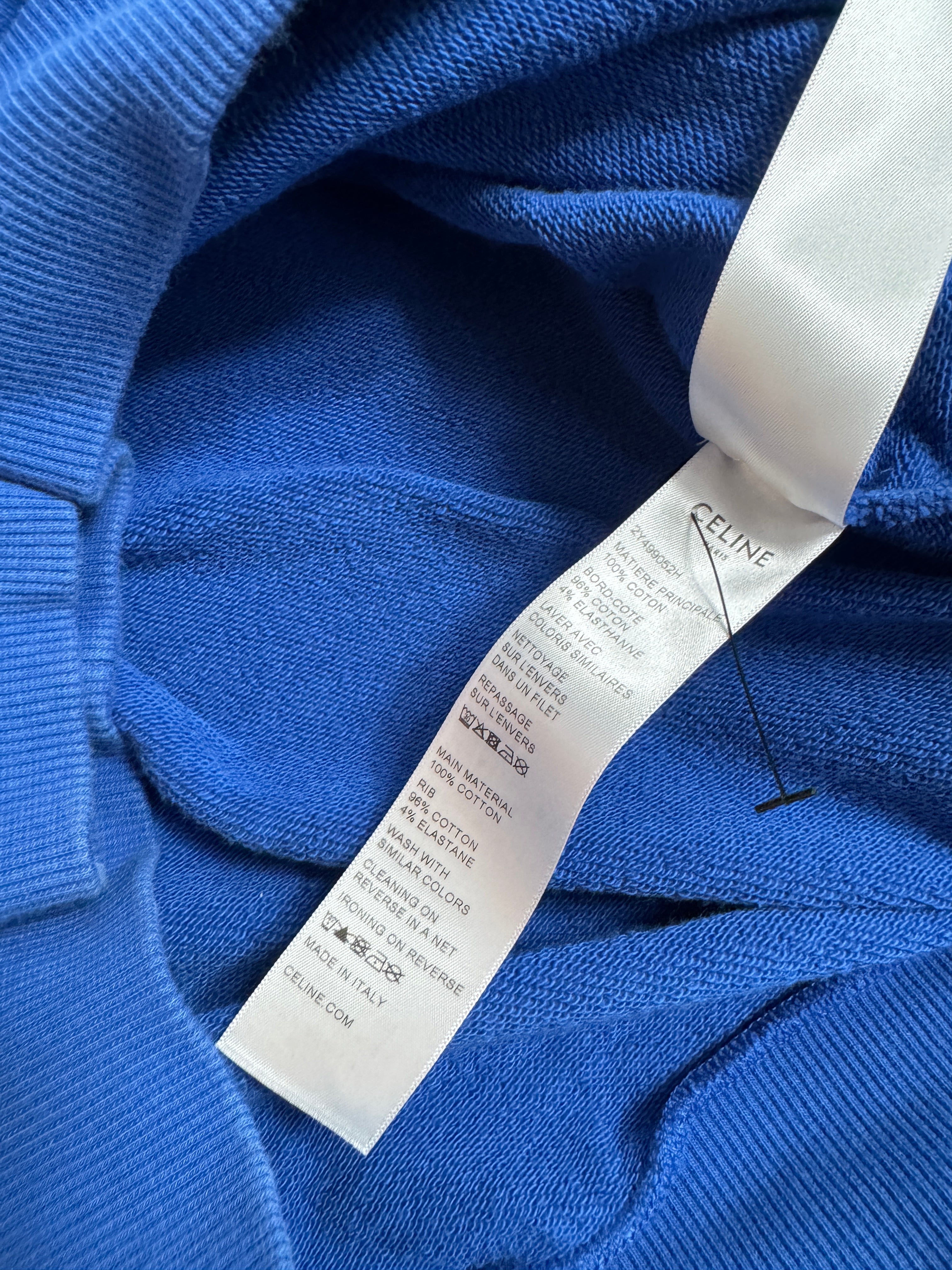 Celine Blue Classic Hoodie Logo - Size M