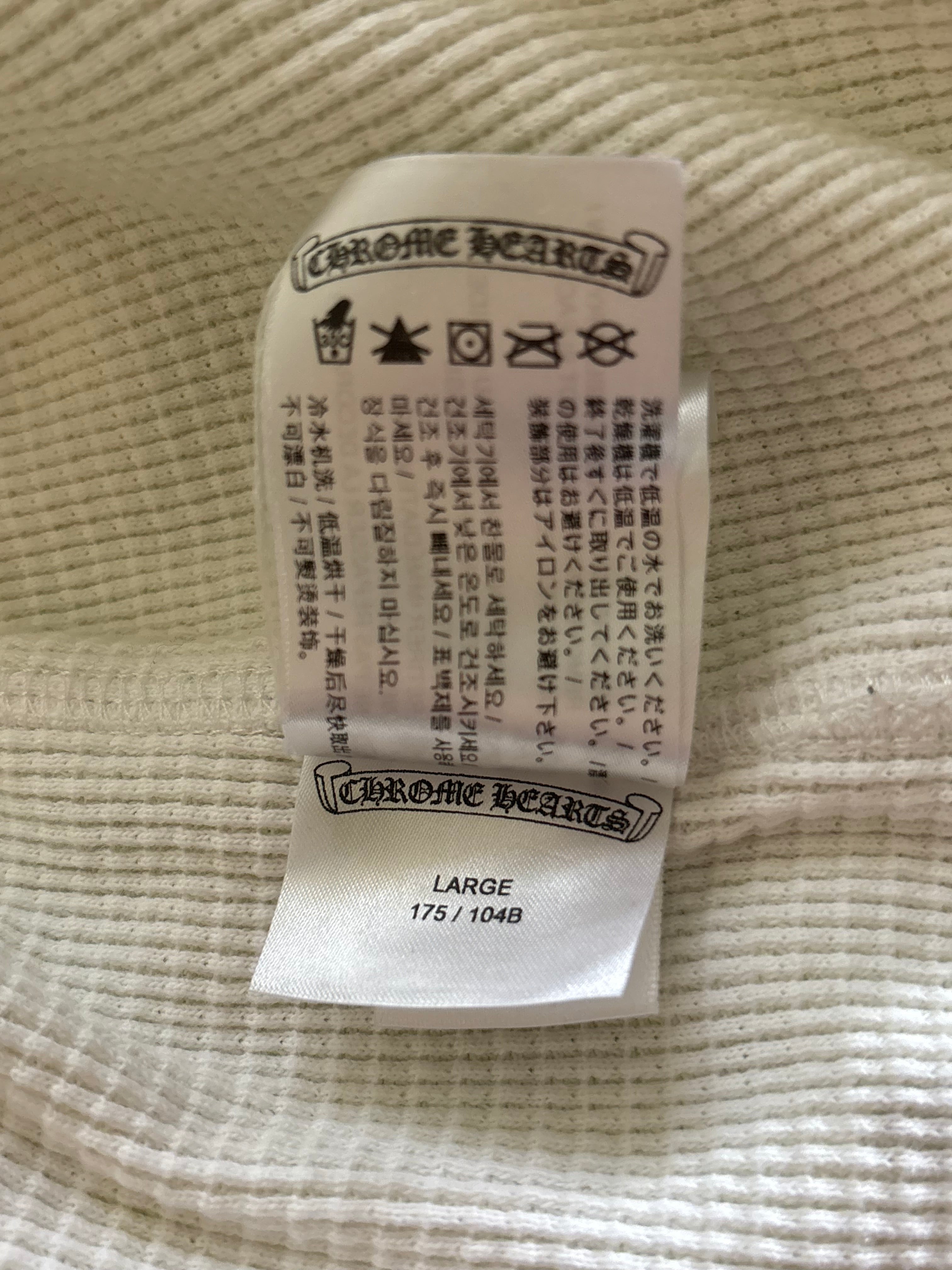 Chrome Hearts Matty Boy Link Thermal Zip Up Hoodie - Size Large