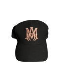 Amiri MA Pink Logo Black Trucker Hat