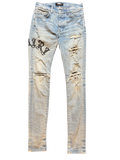 Amiri Old English Bandana Logo LightWash Jeans - Size 29