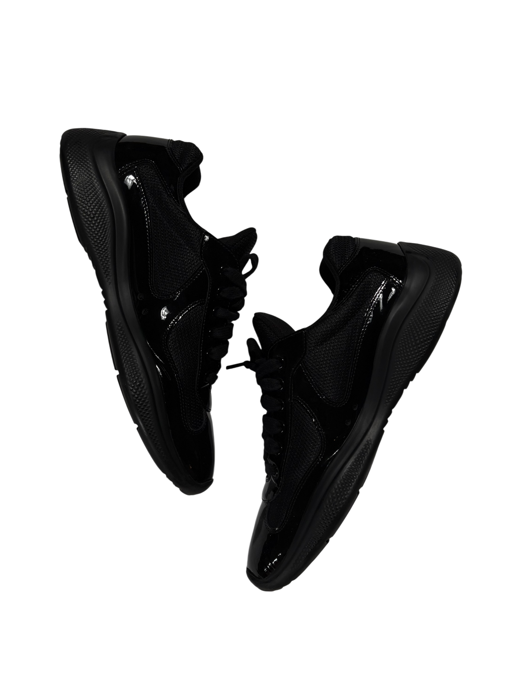 Prada Americas Cups Black Patent Leather - Size 8P (9US)