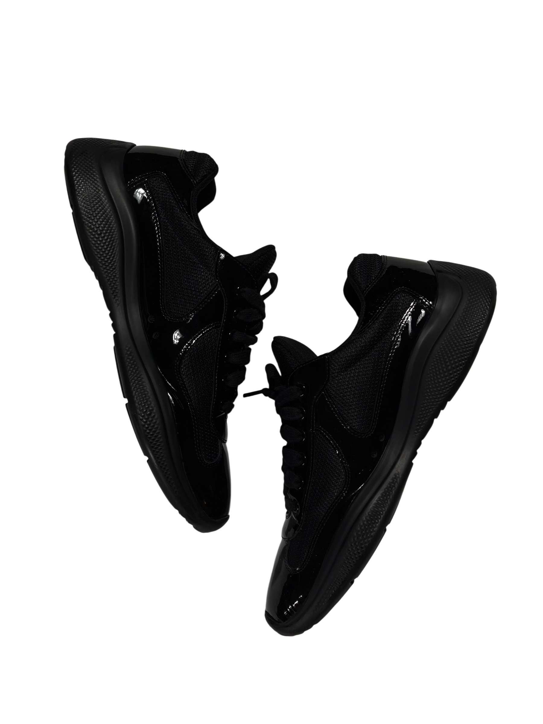 Prada Americas Cups Black Patent Leather - Size 8P (9US)