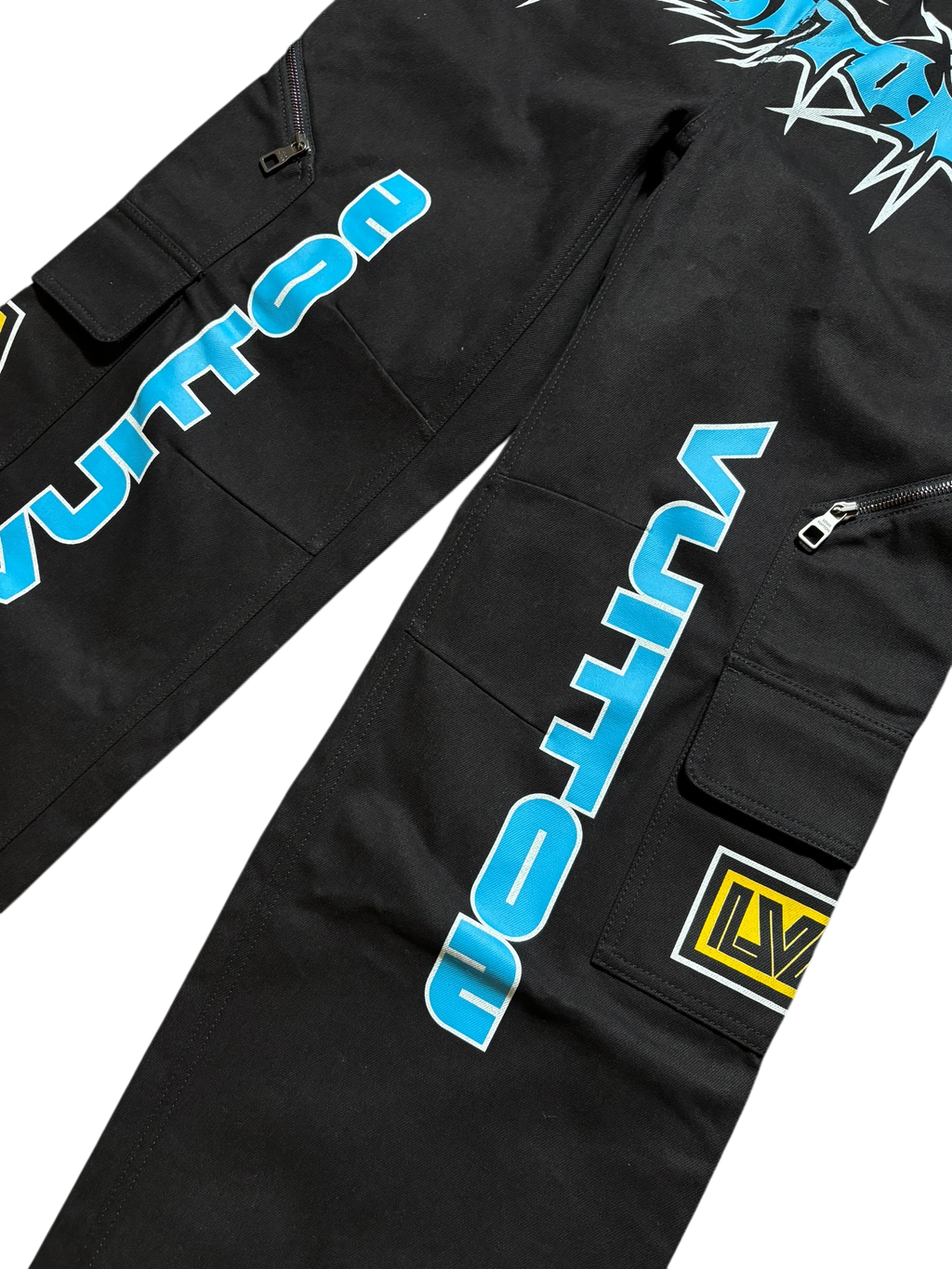 Louis Vuitton Graffiti Print Cargo Jeans