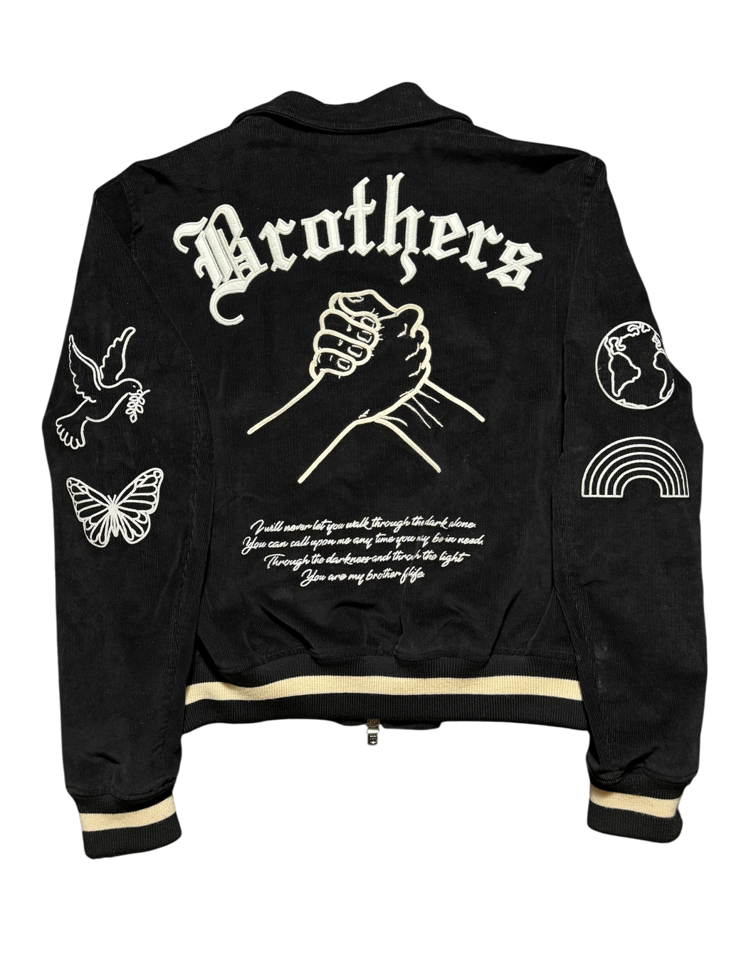 Amiri Corduroy Brothers Varsity Jacket Black
