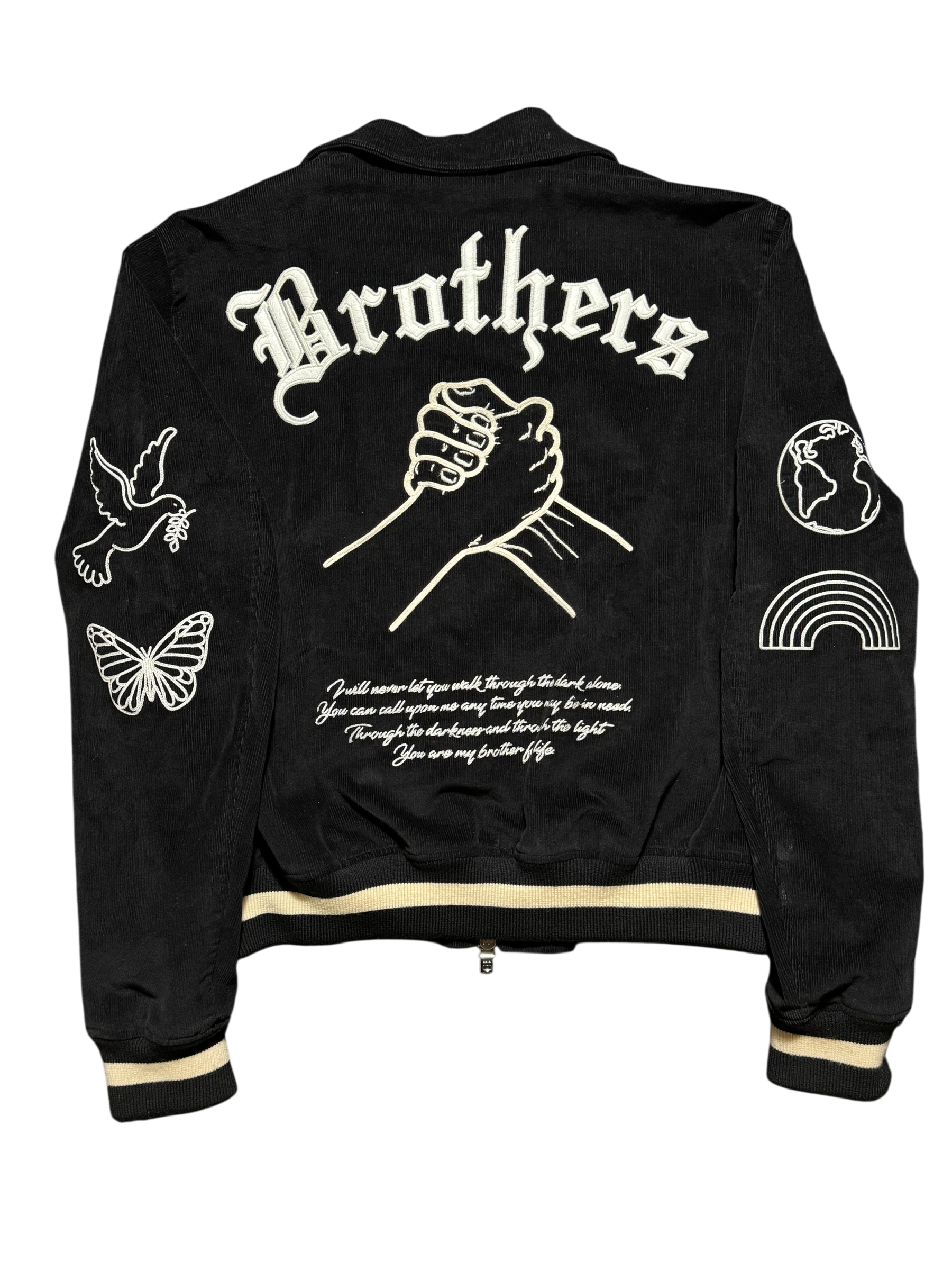 Amiri Corduroy Brothers Varsity Jacket Black