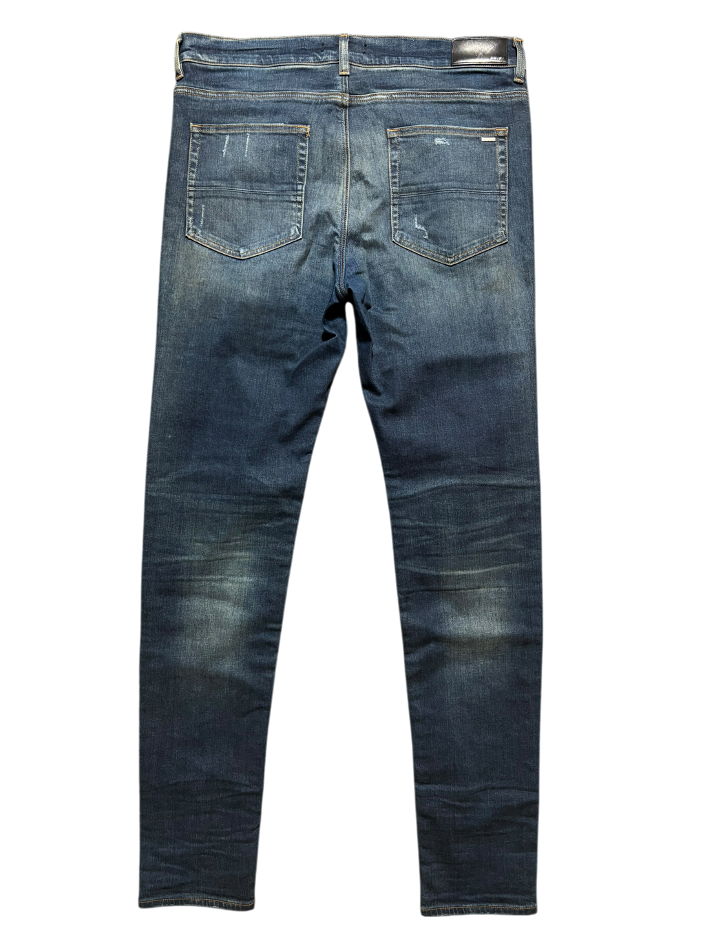Amiri MX1 Blue Patch Black Jeans - Size 38