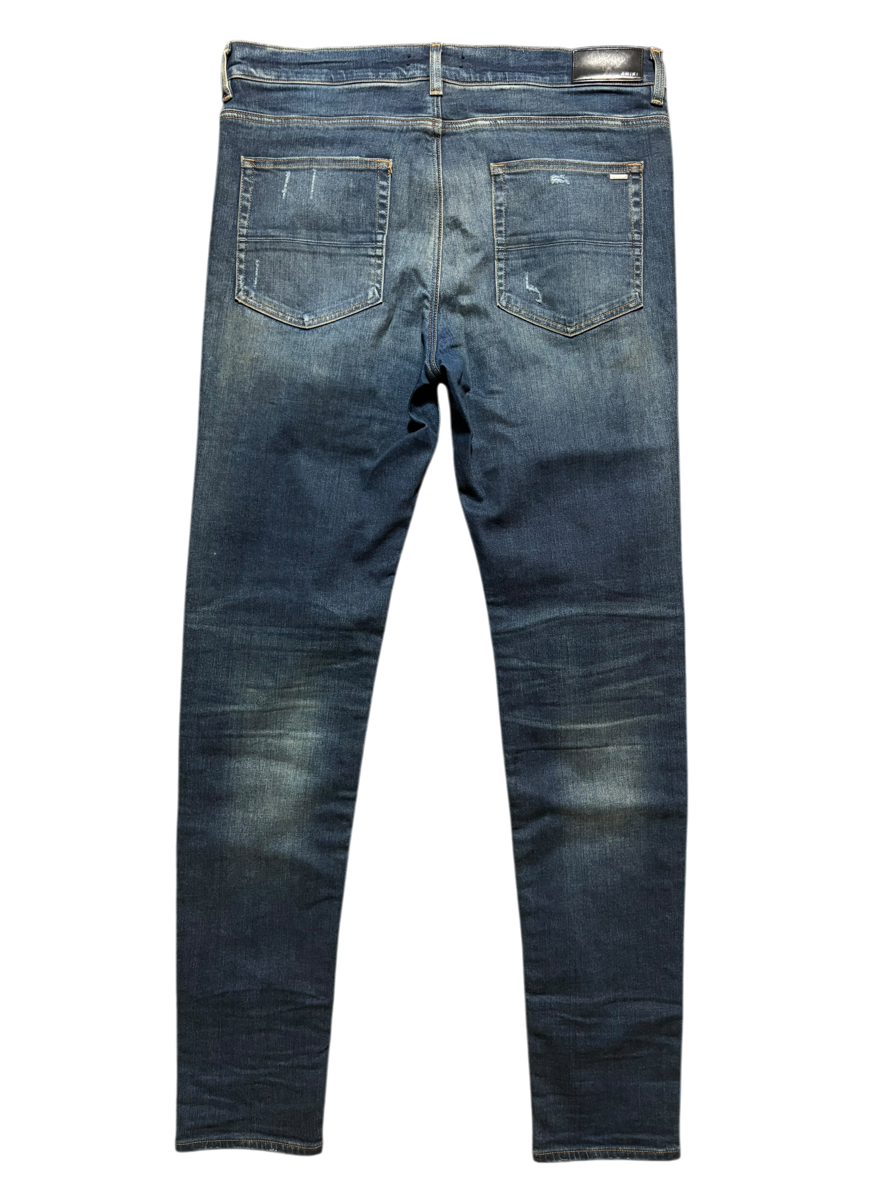 Amiri MX1 Blue Patch Black Jeans - Size 38
