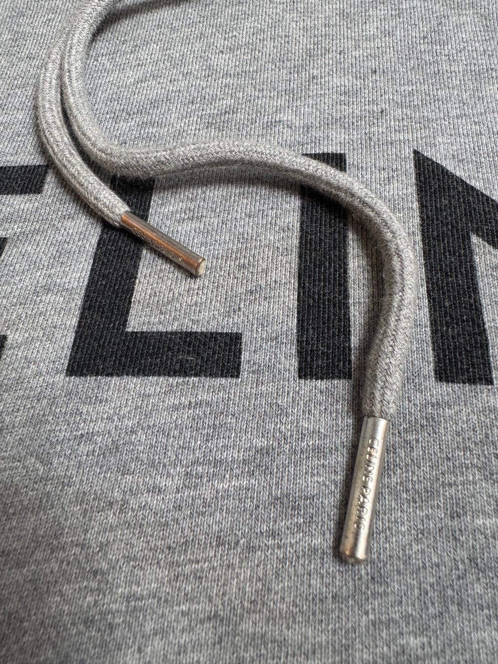 Celine Grey Classic Logo Hoodie - Size M