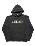 Celine Logo Black Hoodie - Size Medium