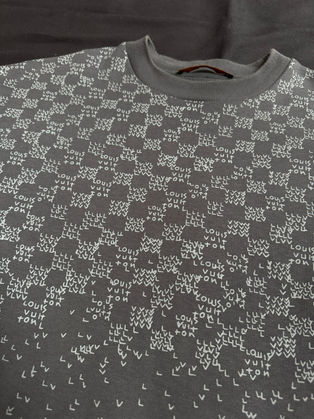 Louis Vuitton Damier Spread Print Sweatshirt Grey