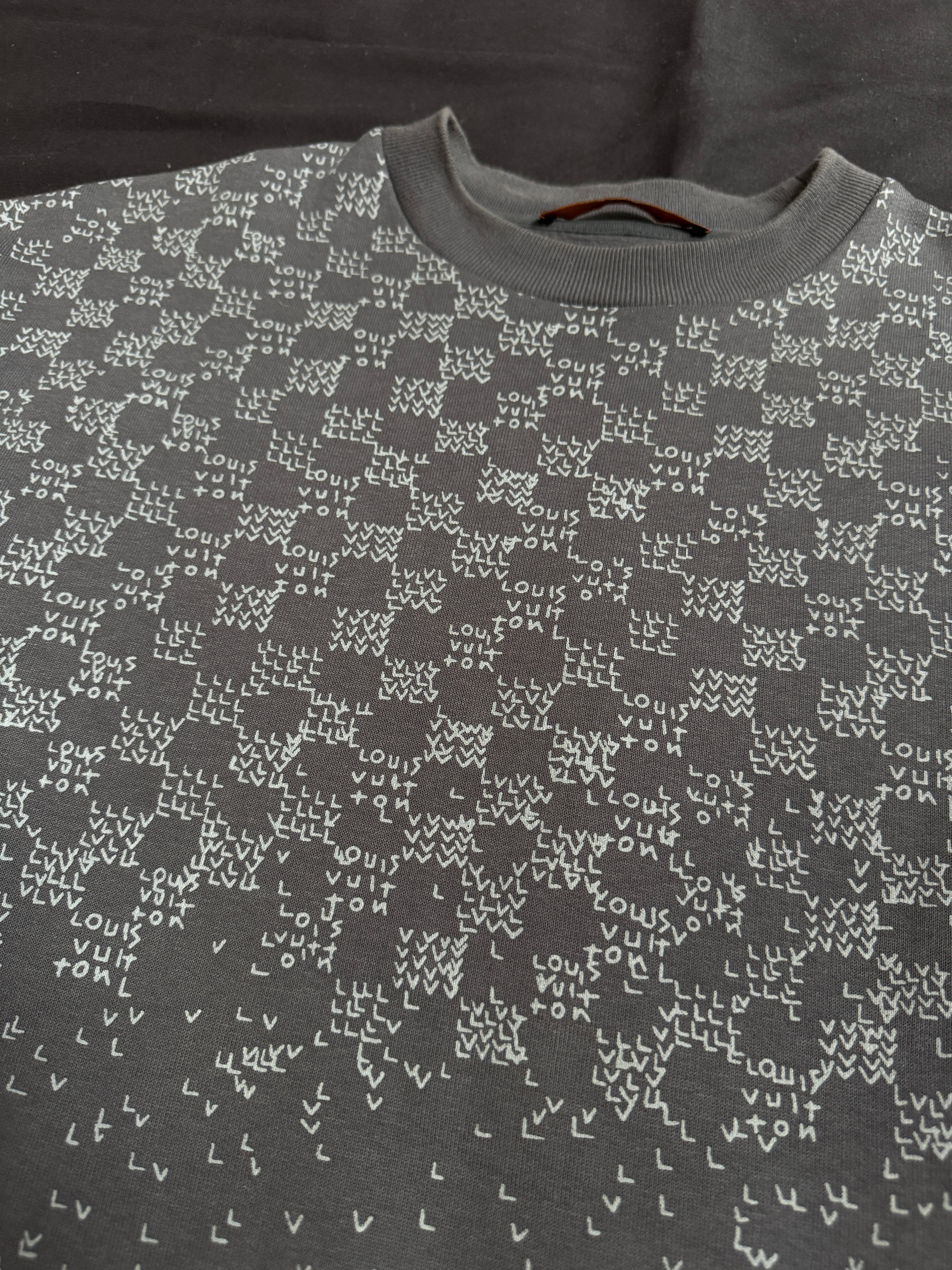 Louis Vuitton Damier Spread Print Sweatshirt Grey