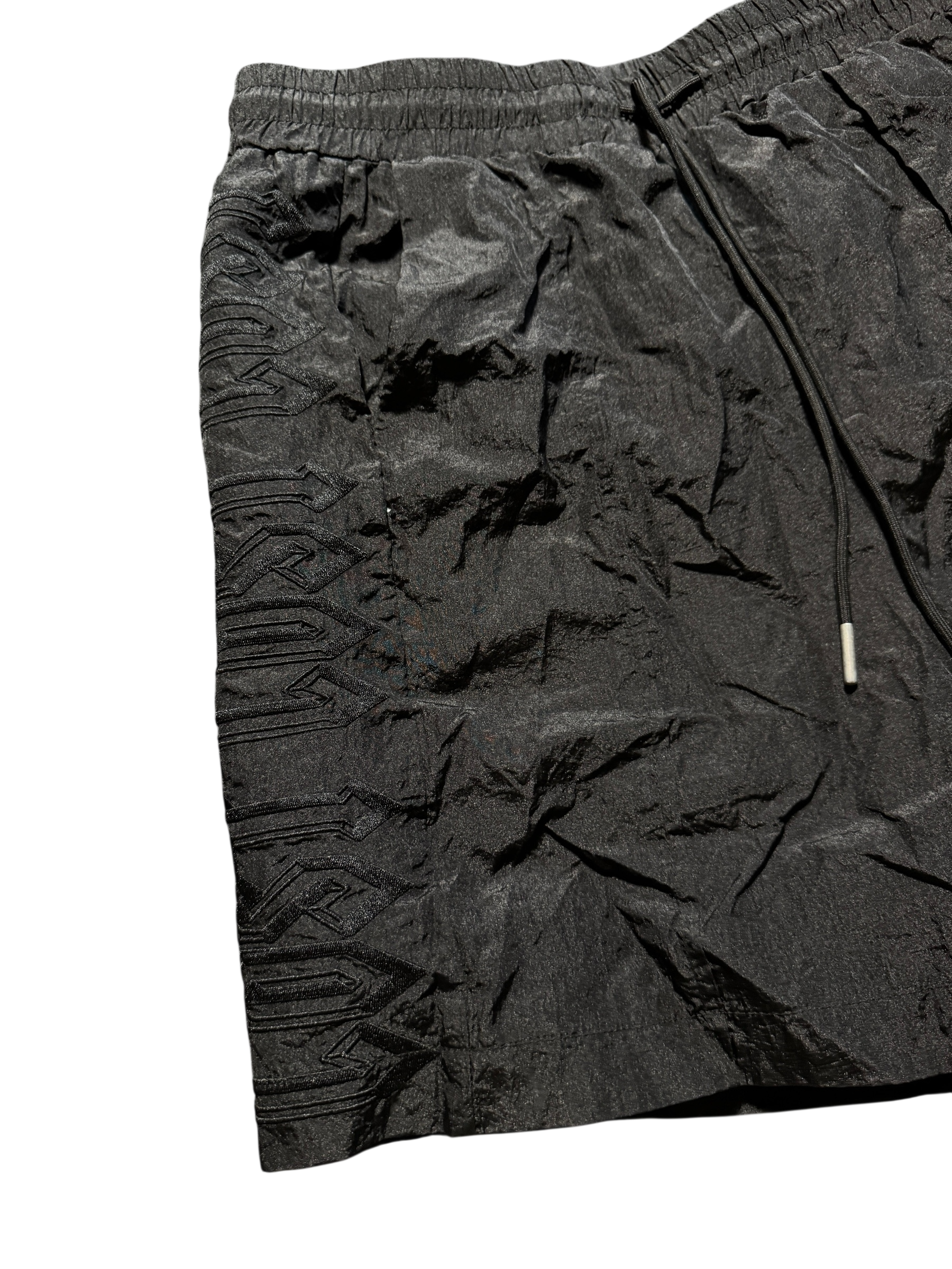 Lost Intricacy Black Nylon Shorts