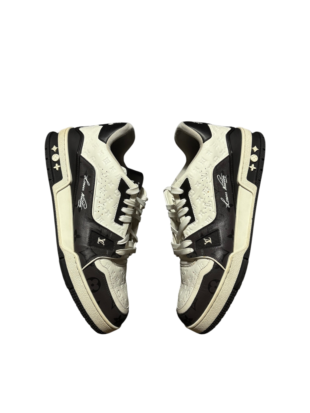 Louis Vuitton Black Monogram Trainers 9LV