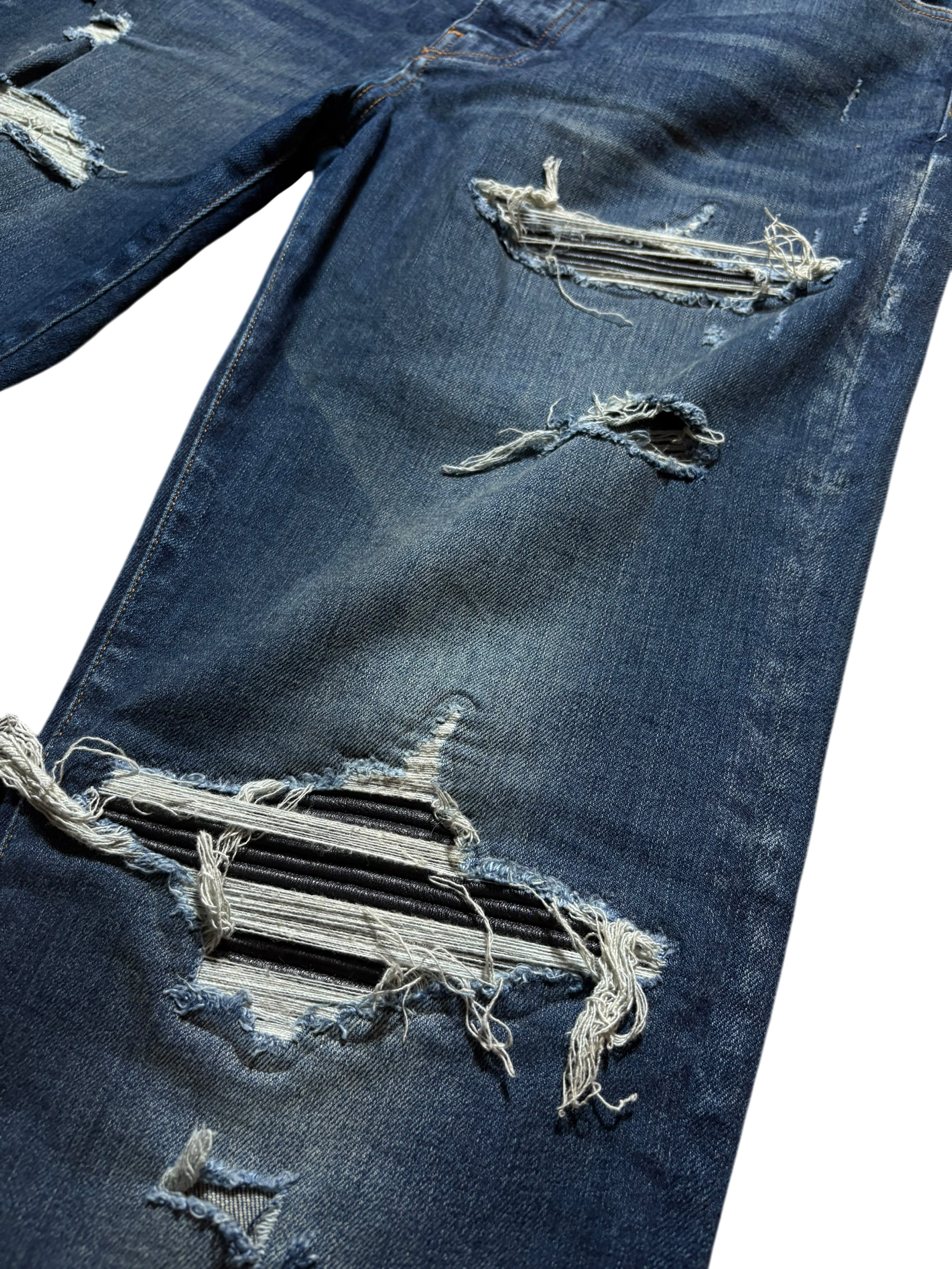 Amiri MX1 Blue Patch Black Jeans - Size 38