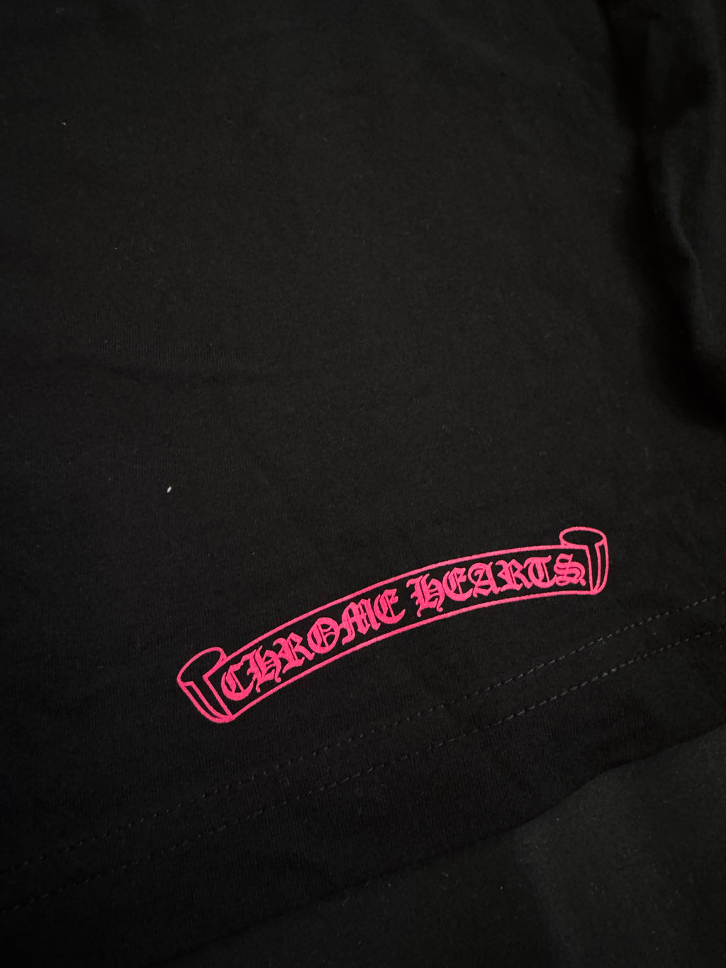Chrome Hearts Neck Logo Pink/Black Longsleeve Shirt