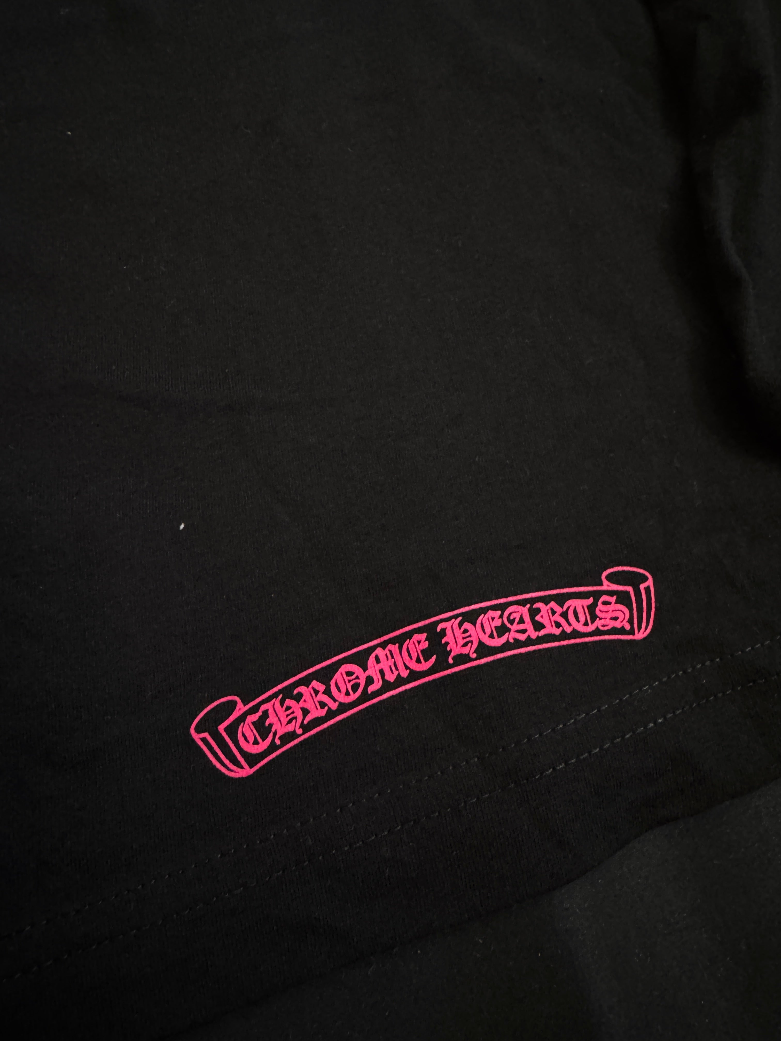 Chrome Hearts Neck Logo Pink/Black Longsleeve Shirt