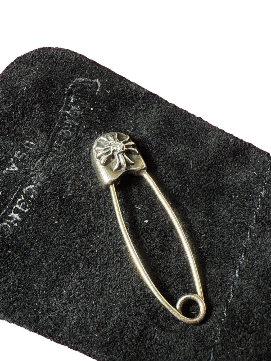 Chrome Hearts Diamond Safety Pin