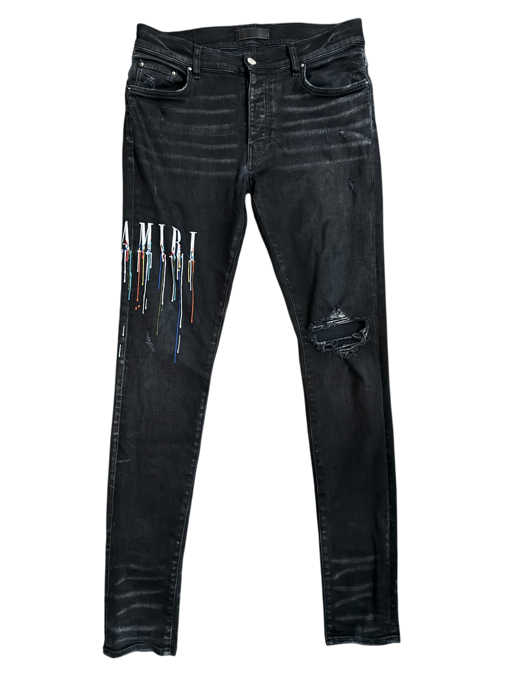 Amiri Thrasher Paint Drip Jeans