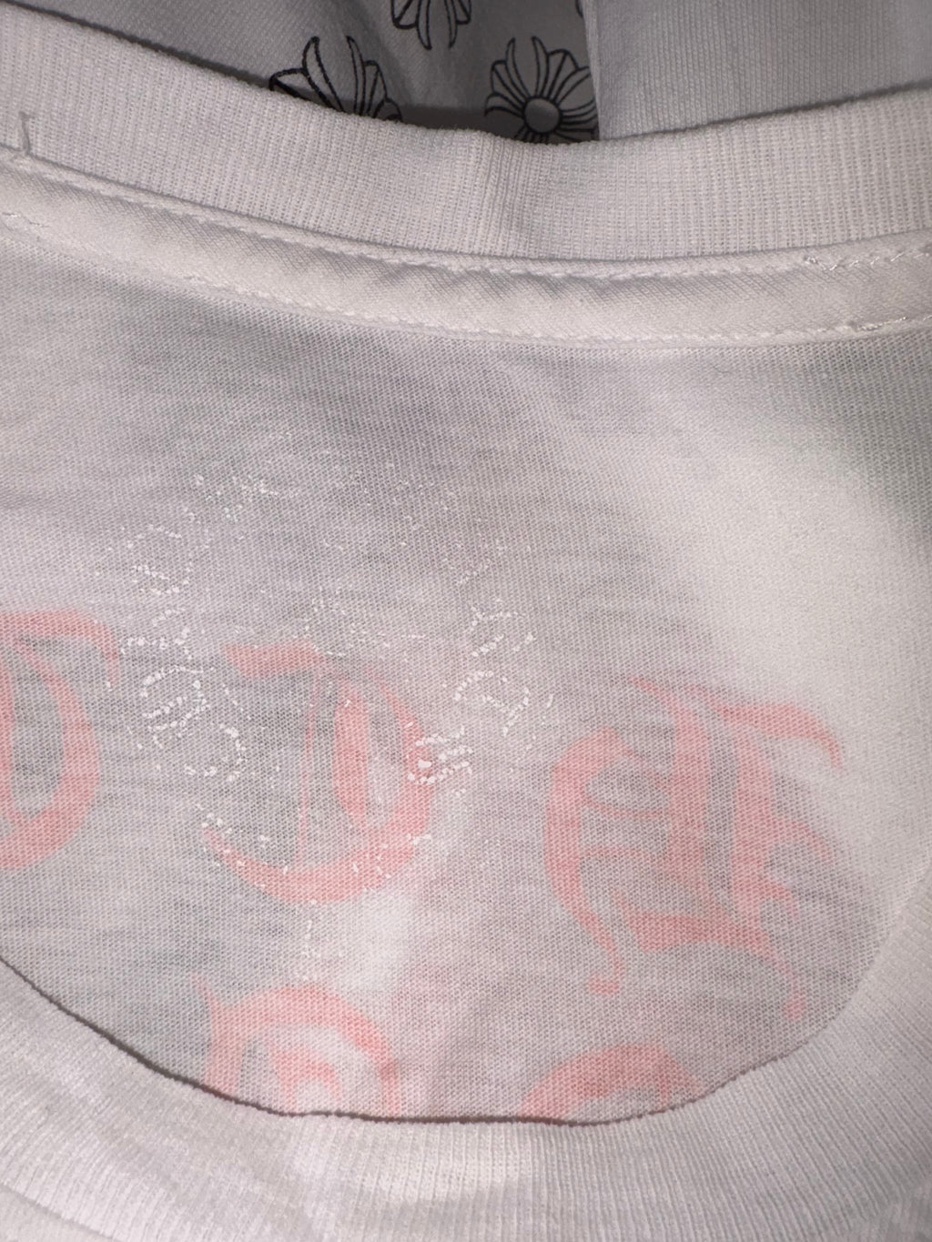 Chrome Hearts Pink Letter Vertical Logo Long Sleeve - Size L