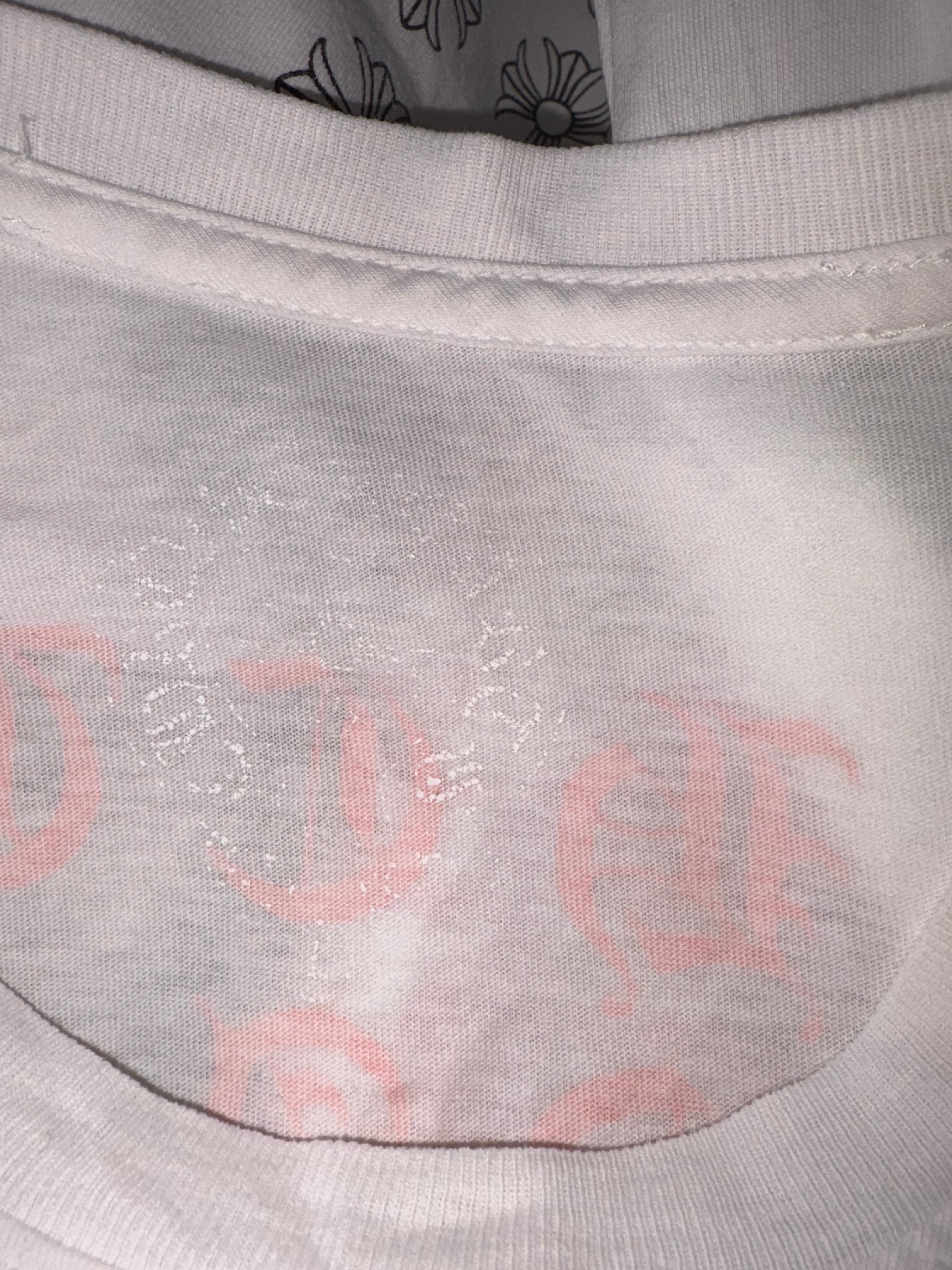 Chrome Hearts Pink Letter Vertical Logo Long Sleeve - Size L