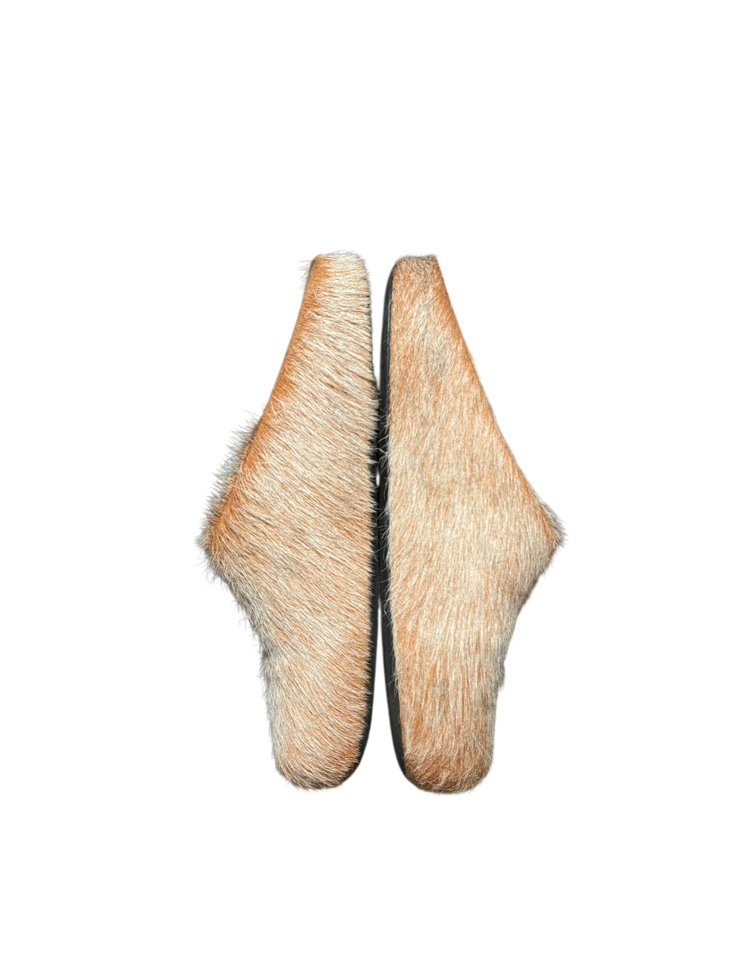 Marni Acid Orange Fur Mules - Size 8
