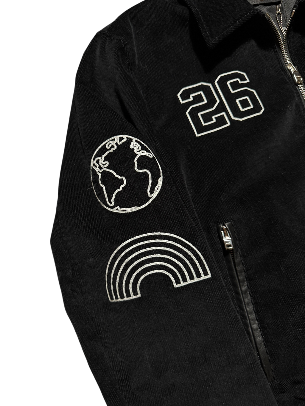Amiri Corduroy Brothers Varsity Jacket Black