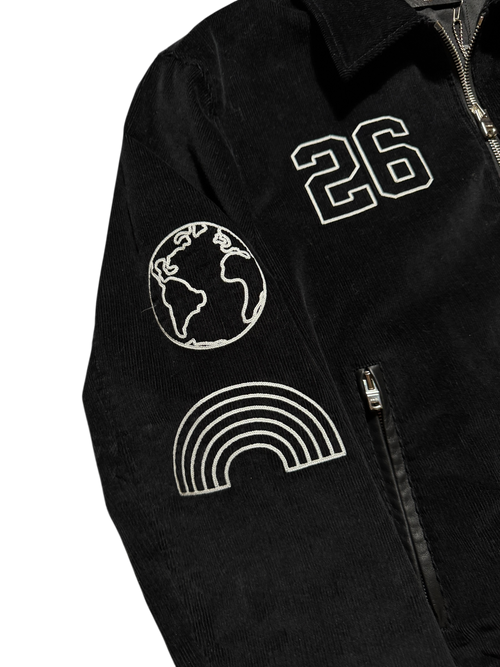 Amiri Corduroy Brothers Varsity Jacket Black