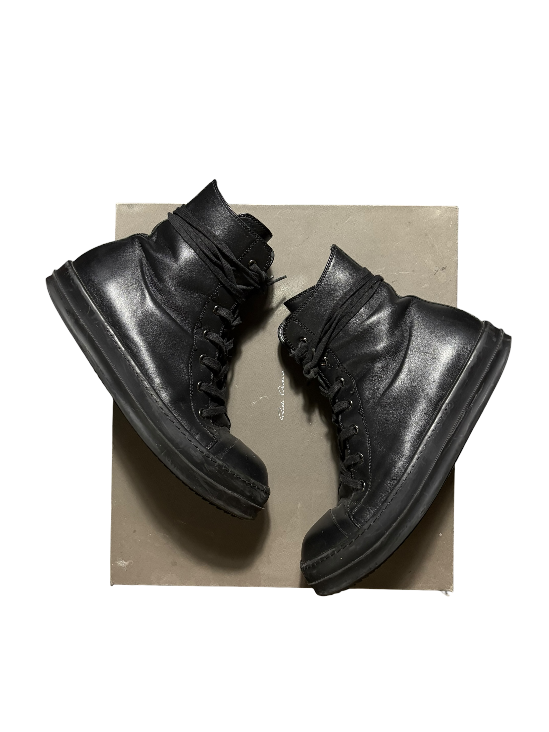Rick Owens Ramone Black High Top - 9