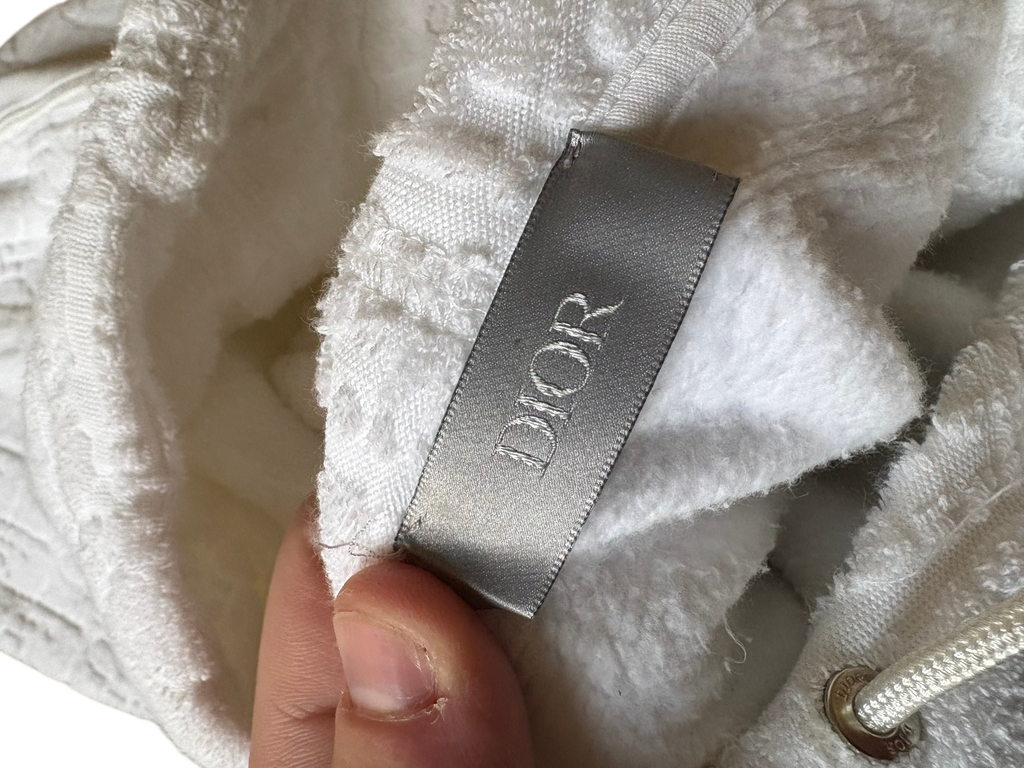 Dior Towel Hoodie White - Size XXS