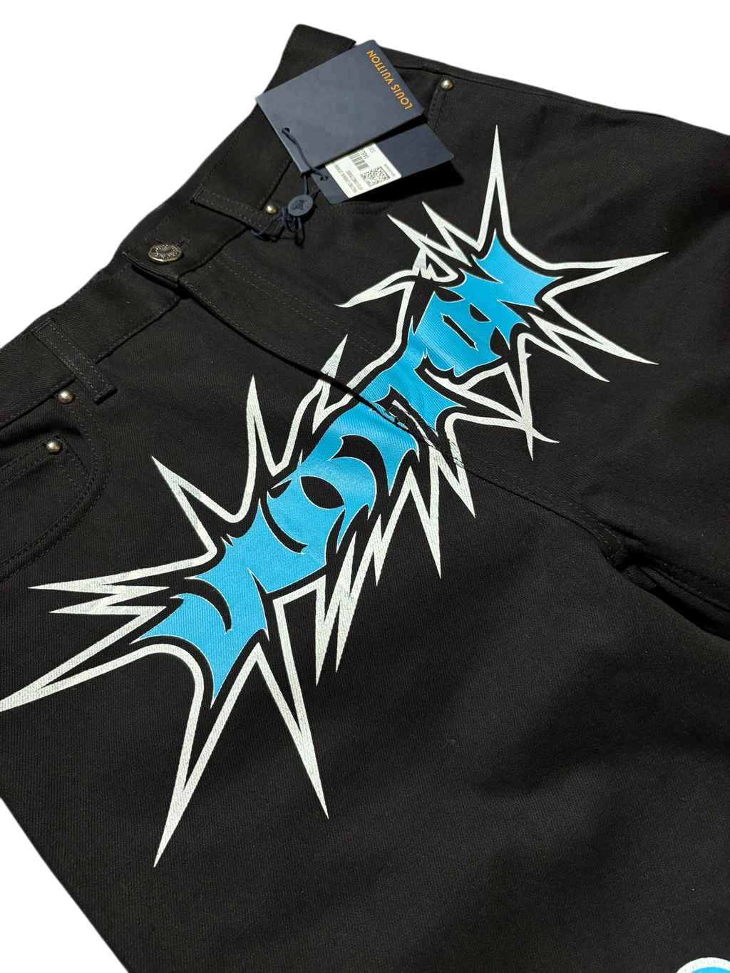 Louis Vuitton Graffiti Print Cargo Jeans