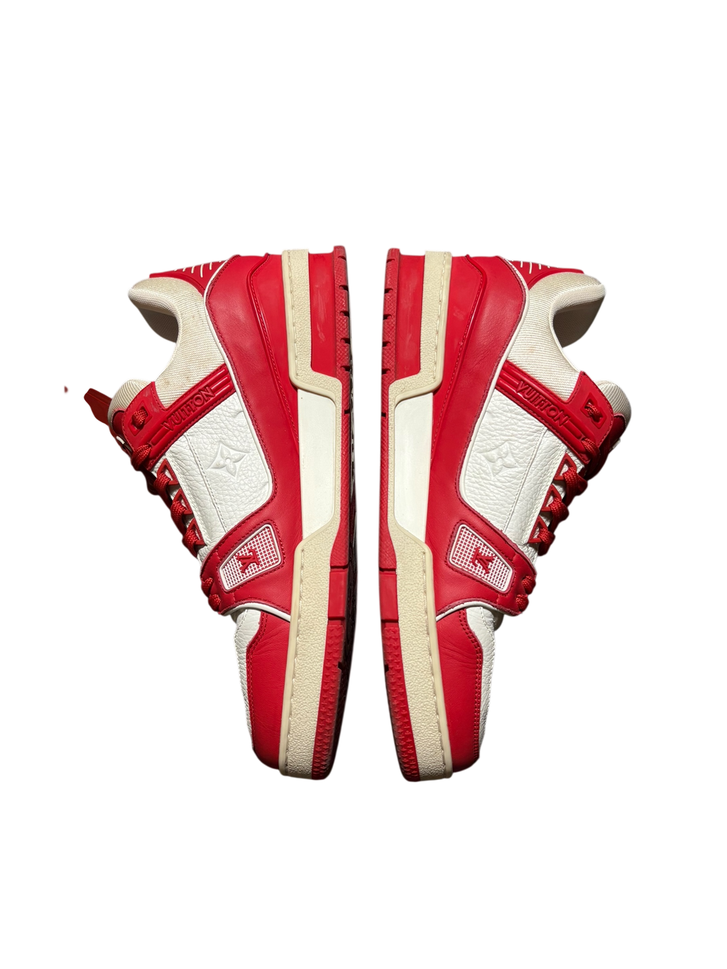 Louis Vuitton Red White Monogram Trainers