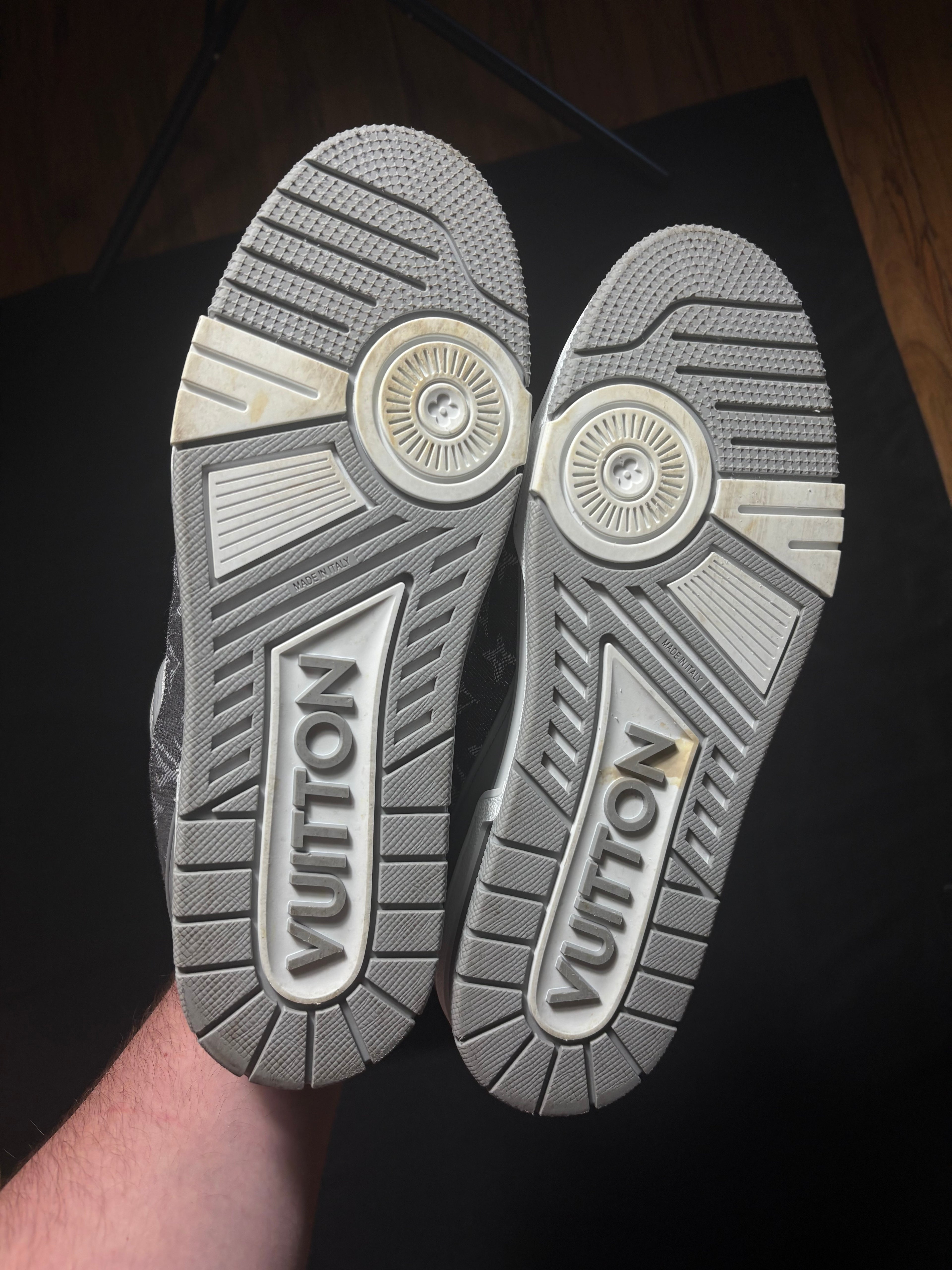 Louis Vuitton Grey Denim LV Trainer