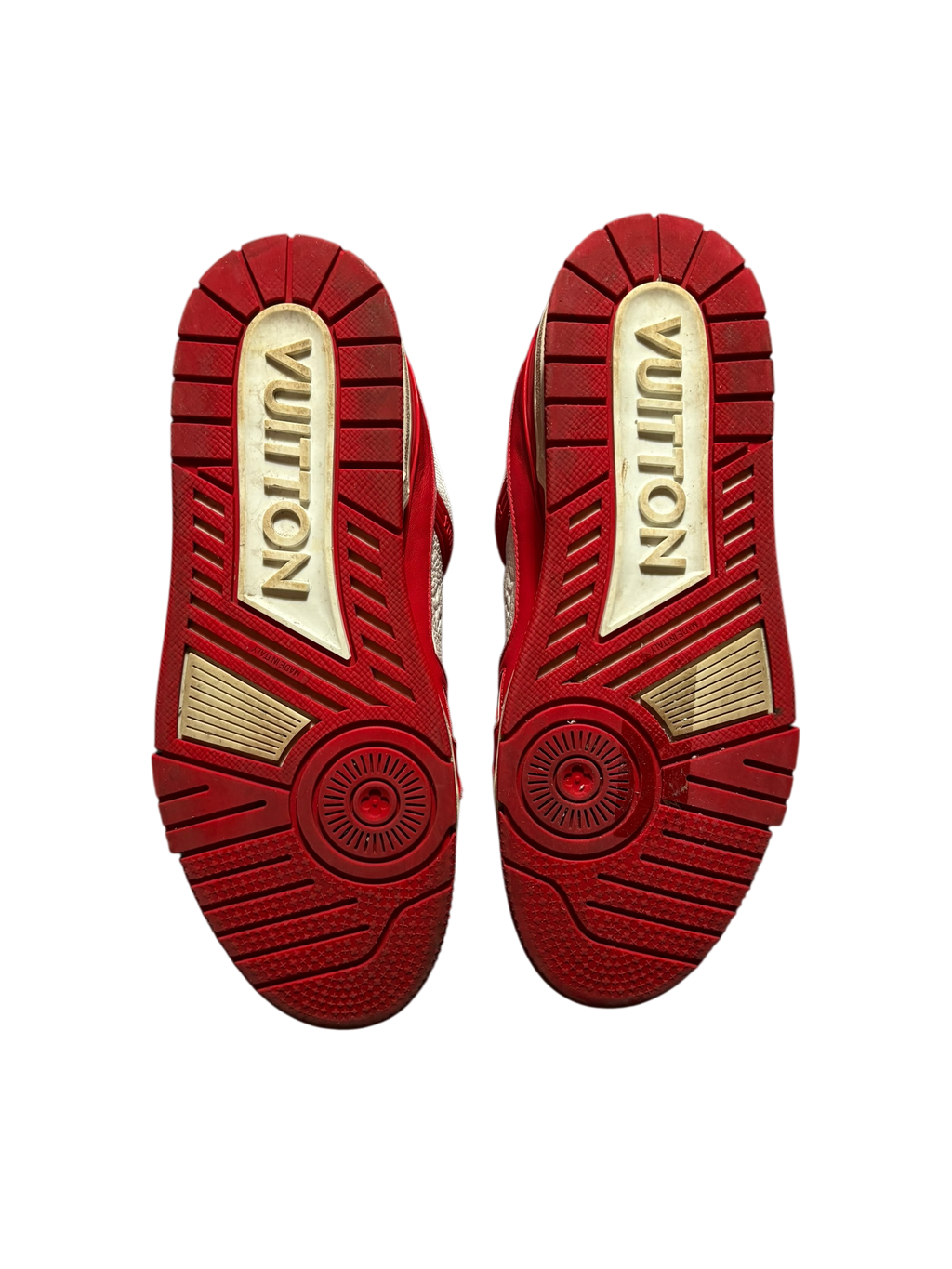 Louis Vuitton Red White Monogram Trainers