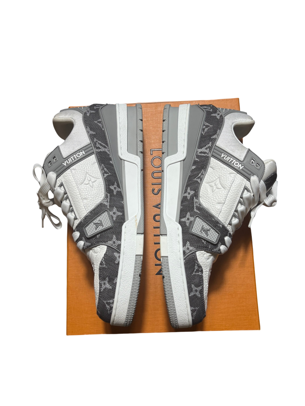 Louis Vuitton Grey Denim LV Trainer