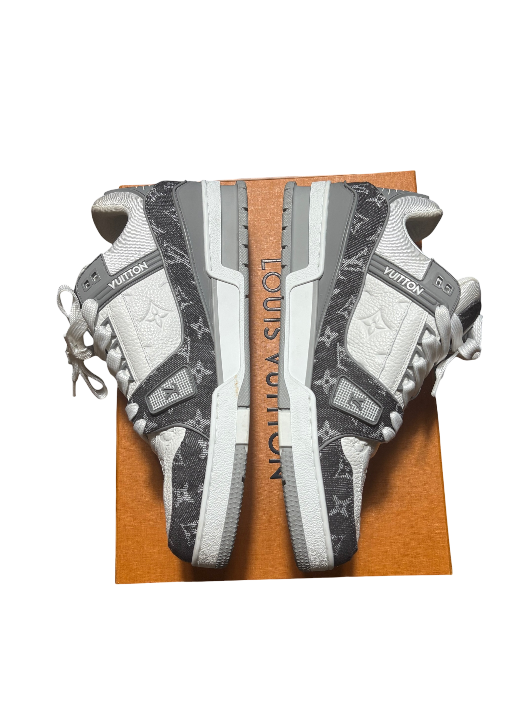 Louis Vuitton Grey Denim LV Trainer