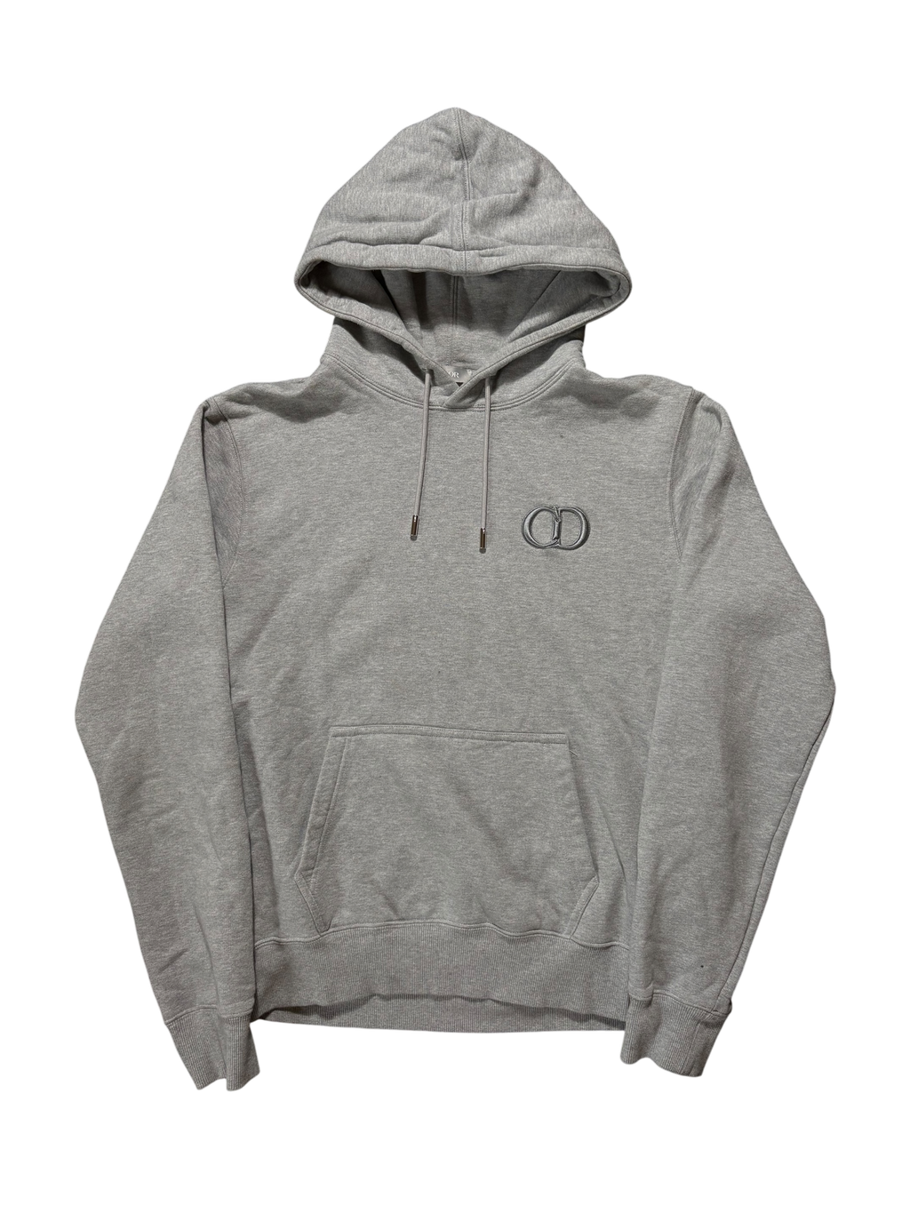 Dior Grey CD Logo Hoodie - Size L