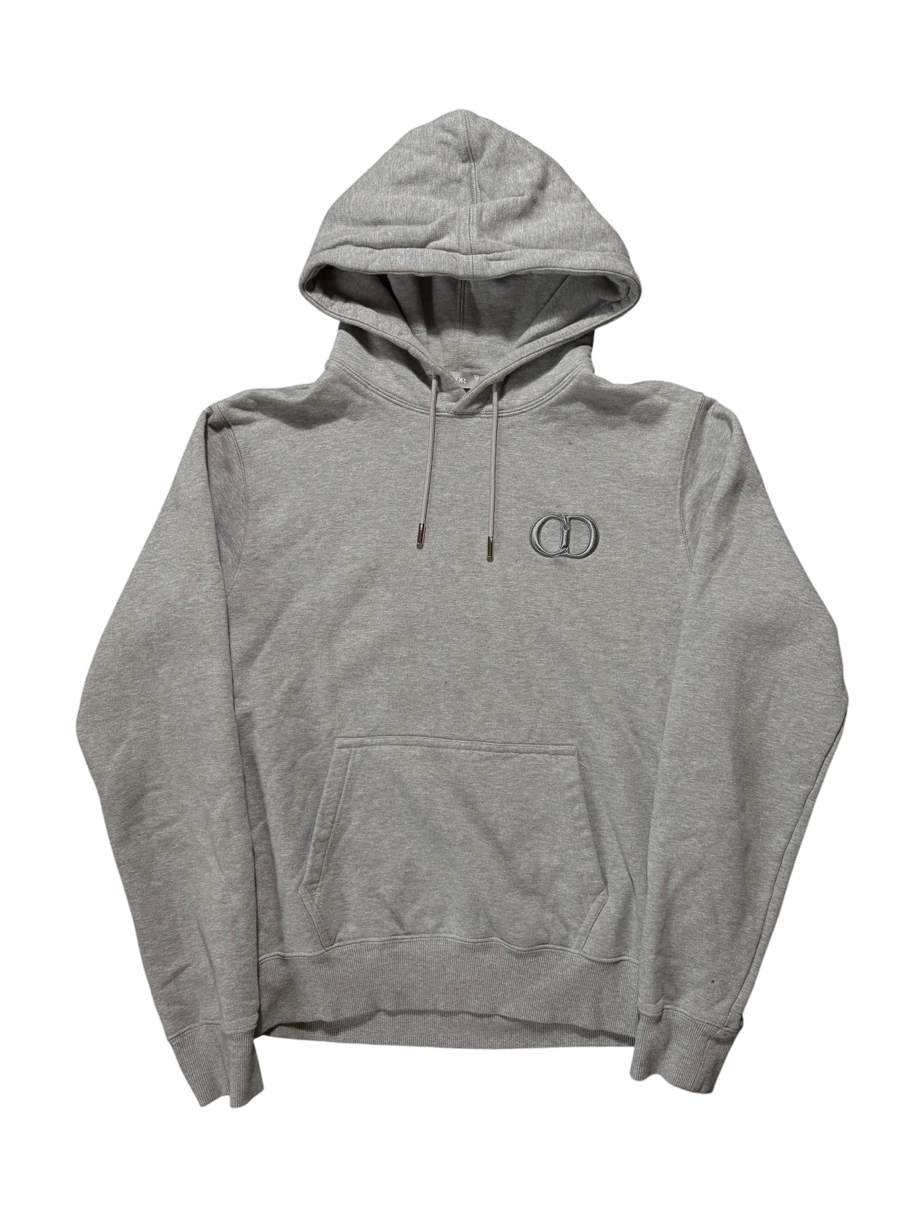 Dior Grey CD Logo Hoodie - Size L